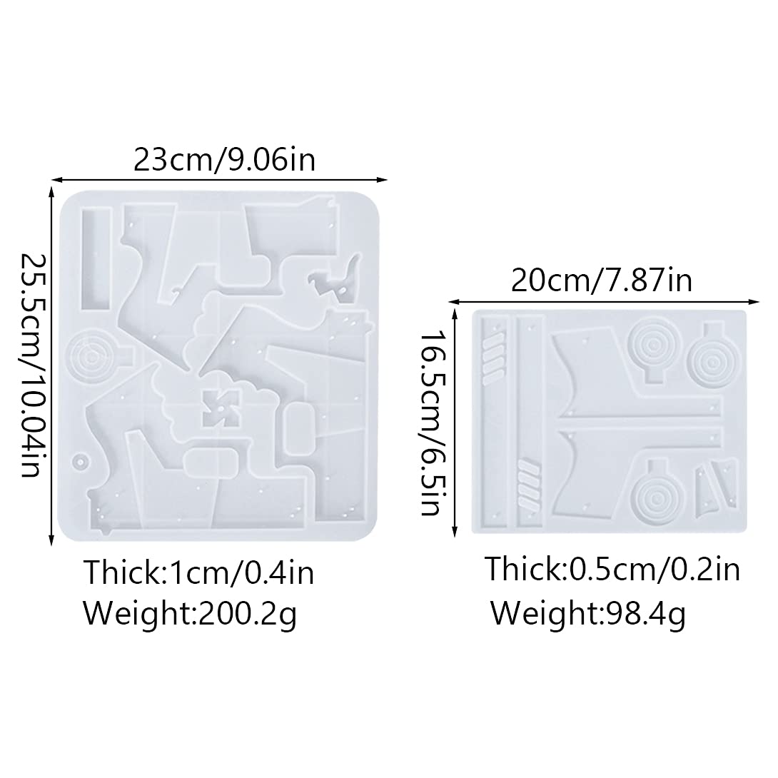 Kooanfy 49 Pcs Pistol Silicone Molds for Resin Epoxy Casting - DIY Jewelry Making, Crafts, Home Decor & Unique Gift Ideas - Perfect for Resin Art Projects, Gun-Themed Decorations, and Handmade Accessories