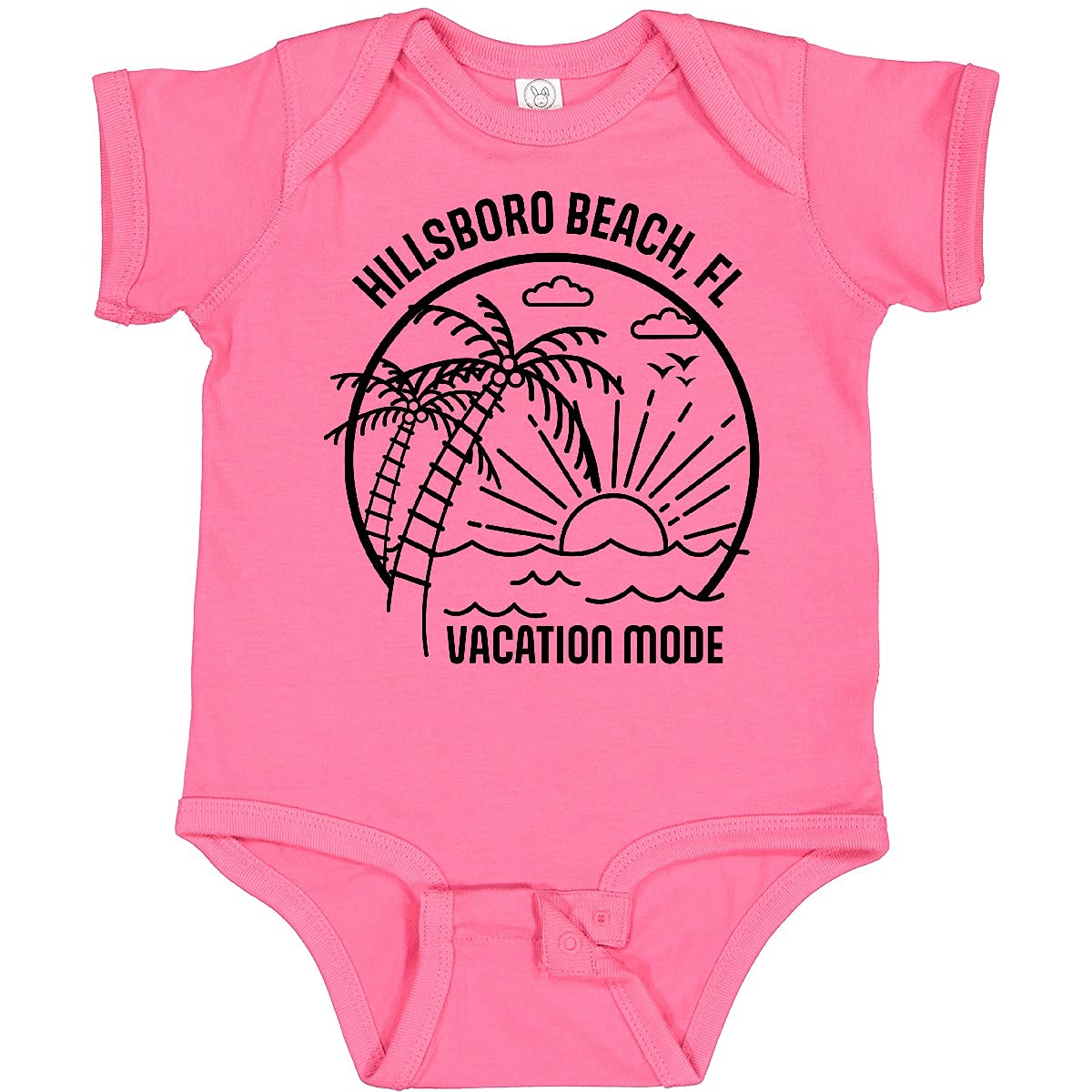 Inktastic Summer Vacation Mode Hillsboro Beach Florida Baby Bodysuit - Cute Infant Onesie for Beach Trips & Family Vacations