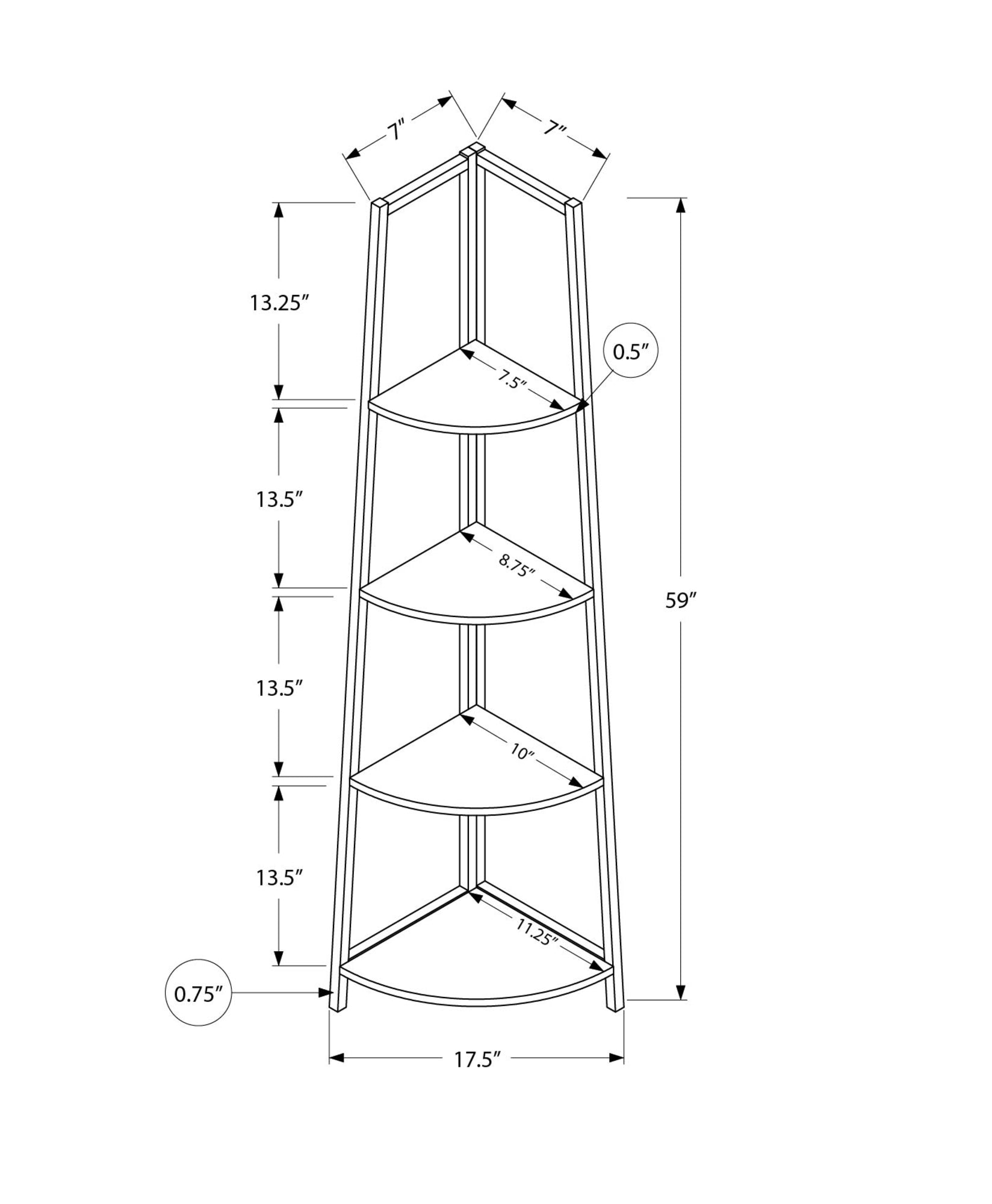 Modern White 4-Tier Bookshelf 60 Inches Tall - Sturdy Storage Shelf for Office, Bedroom, Living Room | Perfect for Organizing Books, Decor & Essentials