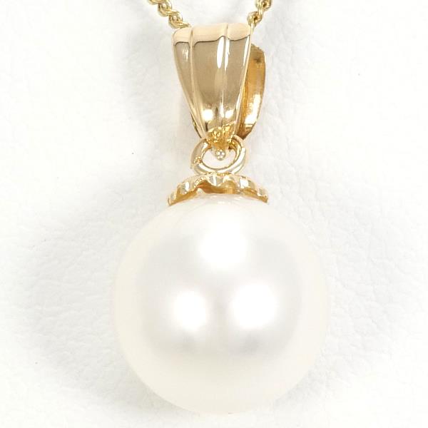 18K Yellow Gold Pearl Necklace for Women - Elegant Luxury Jewelry Gift for Brides, Anniversary & Special Occasions