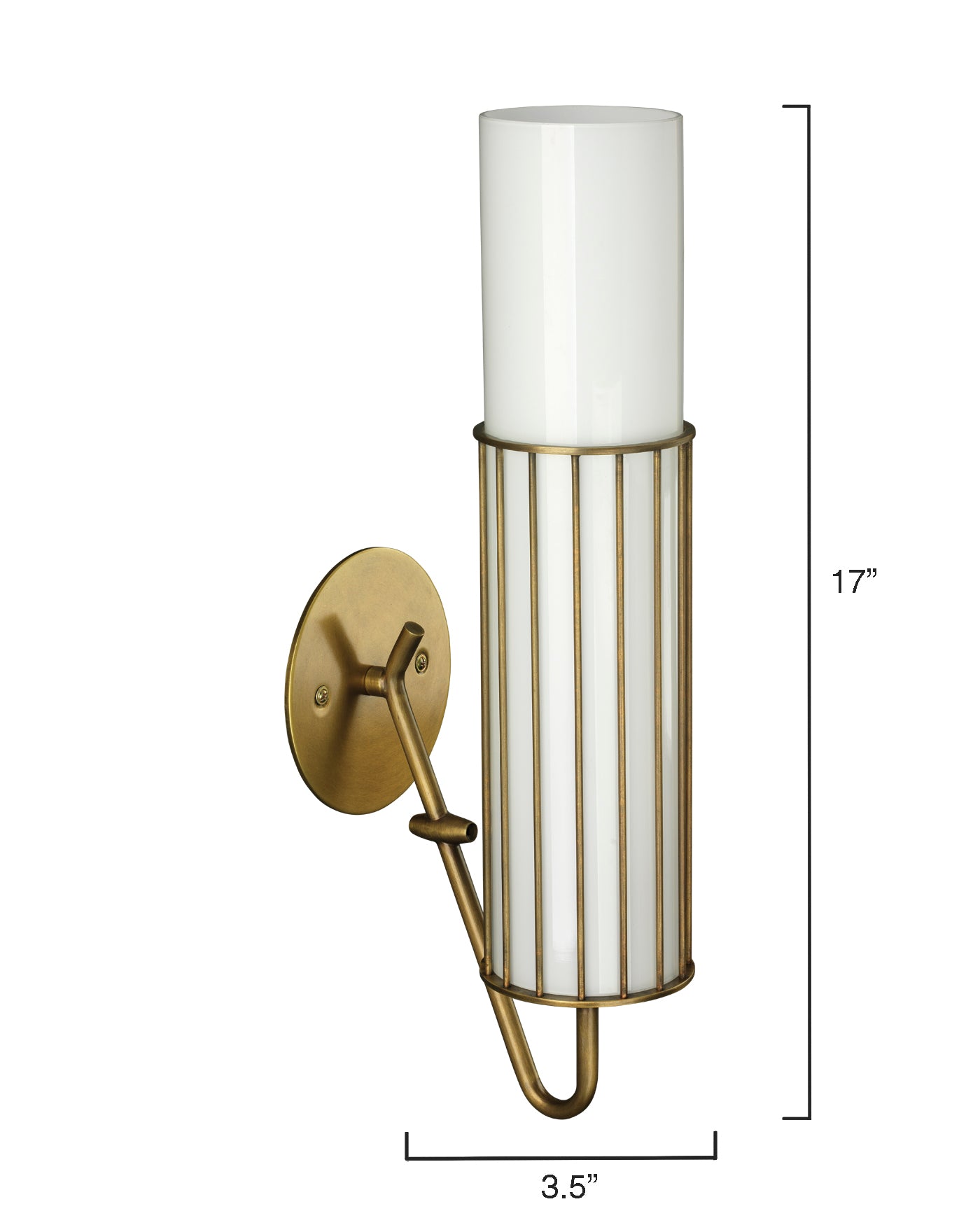 Torino Wall Sconce Light Fixture - Antique Brass Finish for Bedroom, Living Room & Hallway Lighting