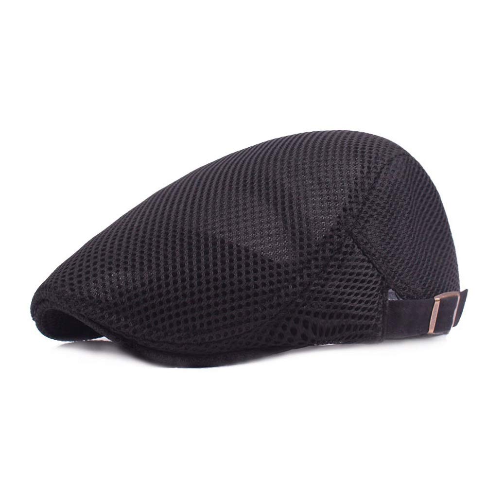 Stylish Summer Beret Hat for Men & Women - Breathable Mesh Newsboy Flat Cap, Adjustable (55-60cm) - Perfect for Outdoor Activities, Travel & Fashion