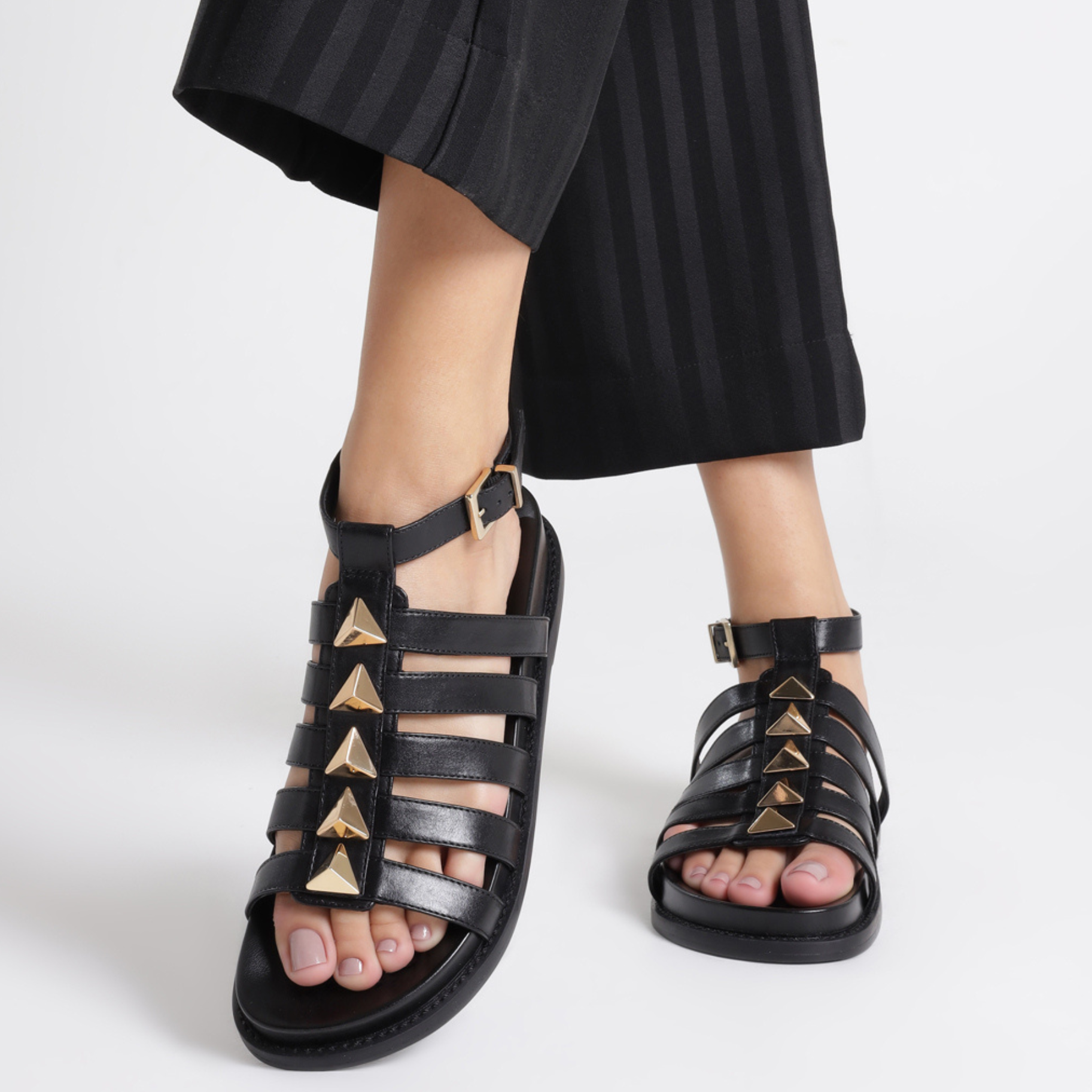 Kyrie Sporty Leather Sandals for Women - Comfortable Casual Walking & Beach Sandals - Summer Outdoor Slip-On Shoes for Travel, Vacation and Daily Wear