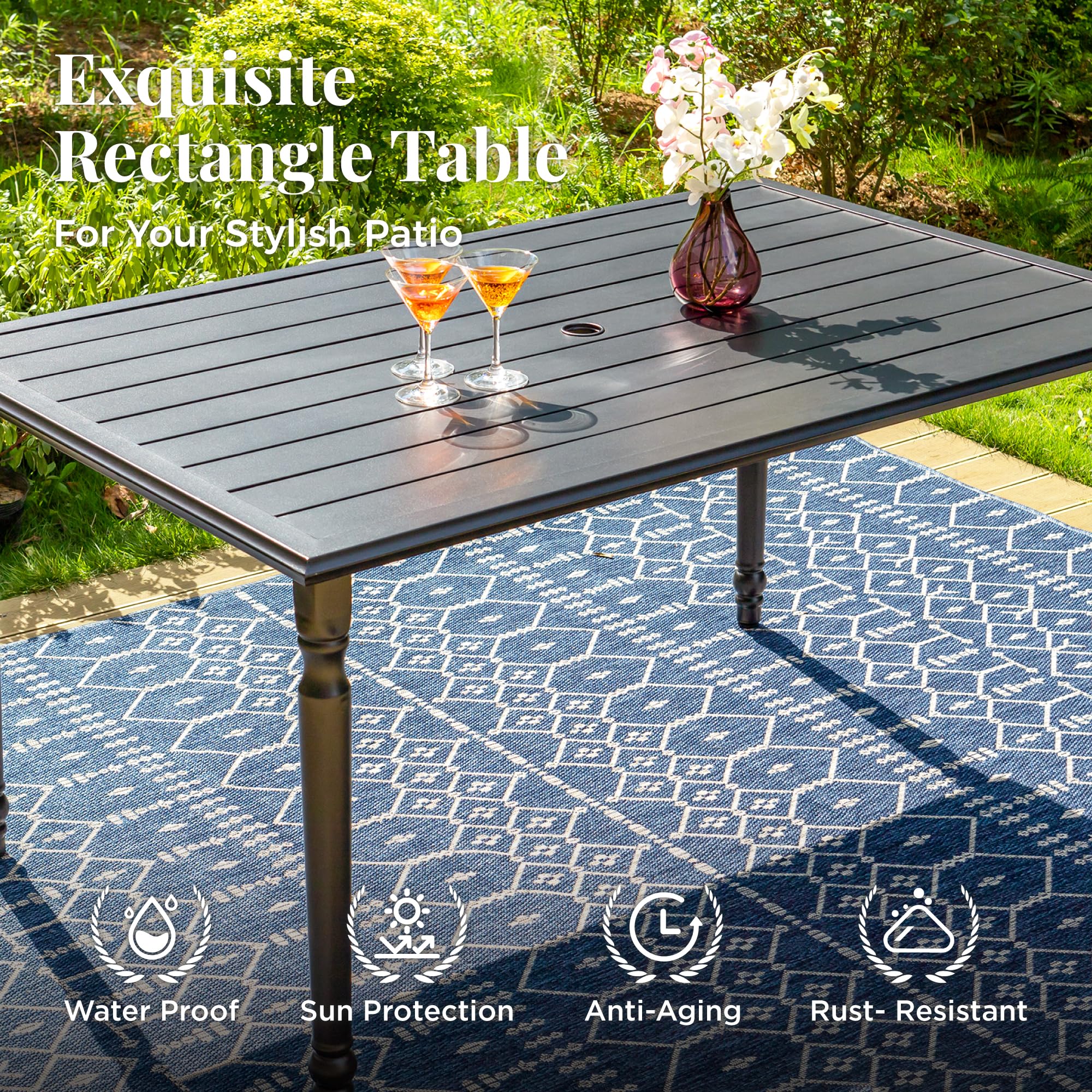 7-Piece Outdoor Patio Dining Set - 6-Person 64