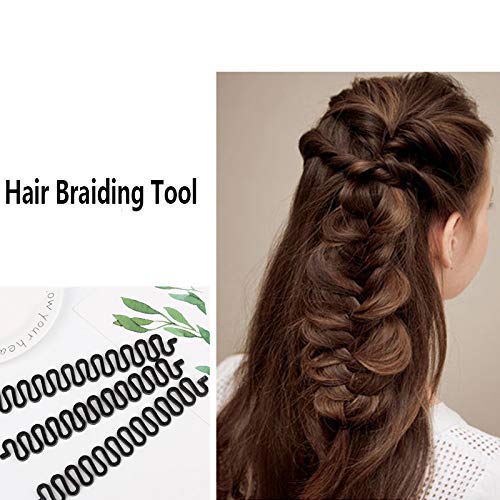 19 Pcs Hair Braiding Tool Kit - DIY Hair Styling Accessories for Updo, Ponytail & Topsy Braids (Blue) | Perfect for Salon, Home Use & Party Hairstyles