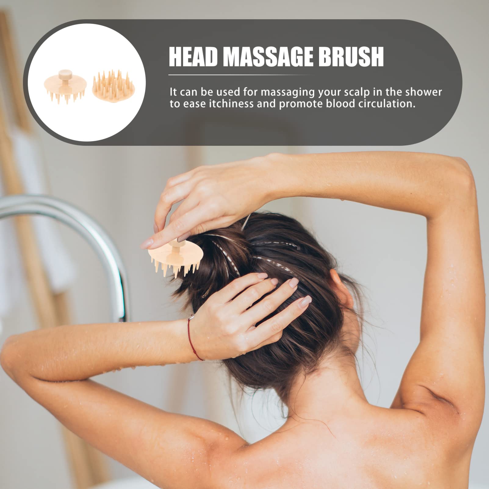 2 Pack Silicone Shampoo Brush & Scalp Massager - Gentle Hair Cleaning Comb for Shower & Bath - Perfect for Relaxing Scalp Massage & Deep Cleansing - Great Gift for Women & Men