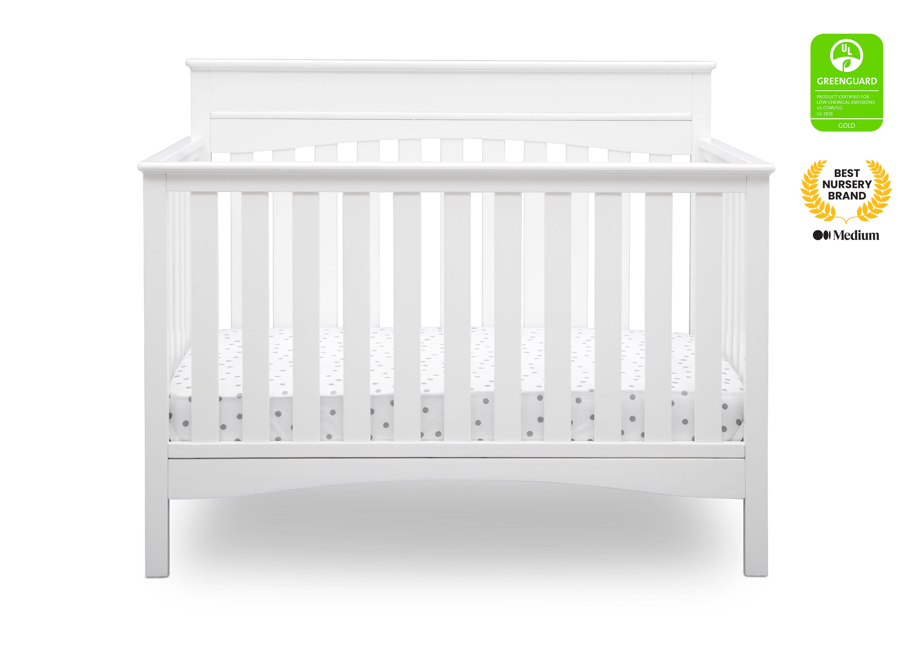 Skylar 4-in-1 Convertible Baby Crib - Toddler Bed & Daybed - Nursery Furniture for Boys & Girls - Perfect for Small Spaces & Modern Nurseries