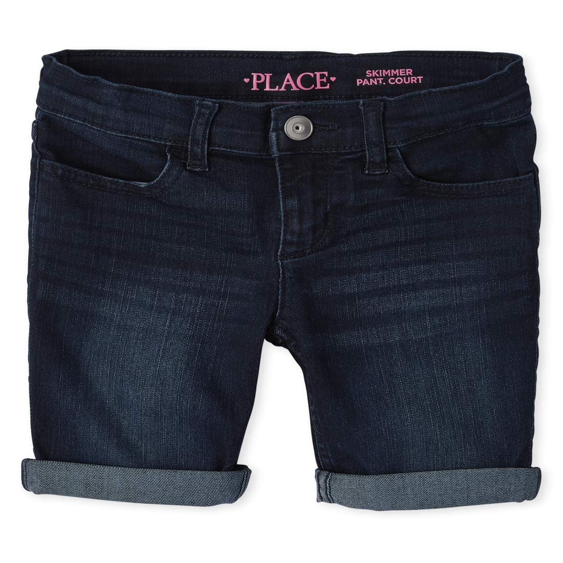The Children's Place Girls' Slim Fit Denim Skimmer Shorts | Comfortable Stretch Jeans for Toddlers & Kids | Perfect for Playdates, School & Summer Outfits