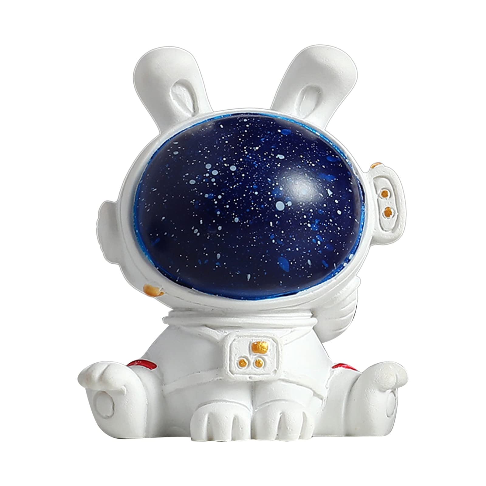Star Rabbit Astronaut Figurine - Resin Home & Car Decor Statue for Small Spaces | Perfect for Bookshelves, Desks, and Dashboard Decoration