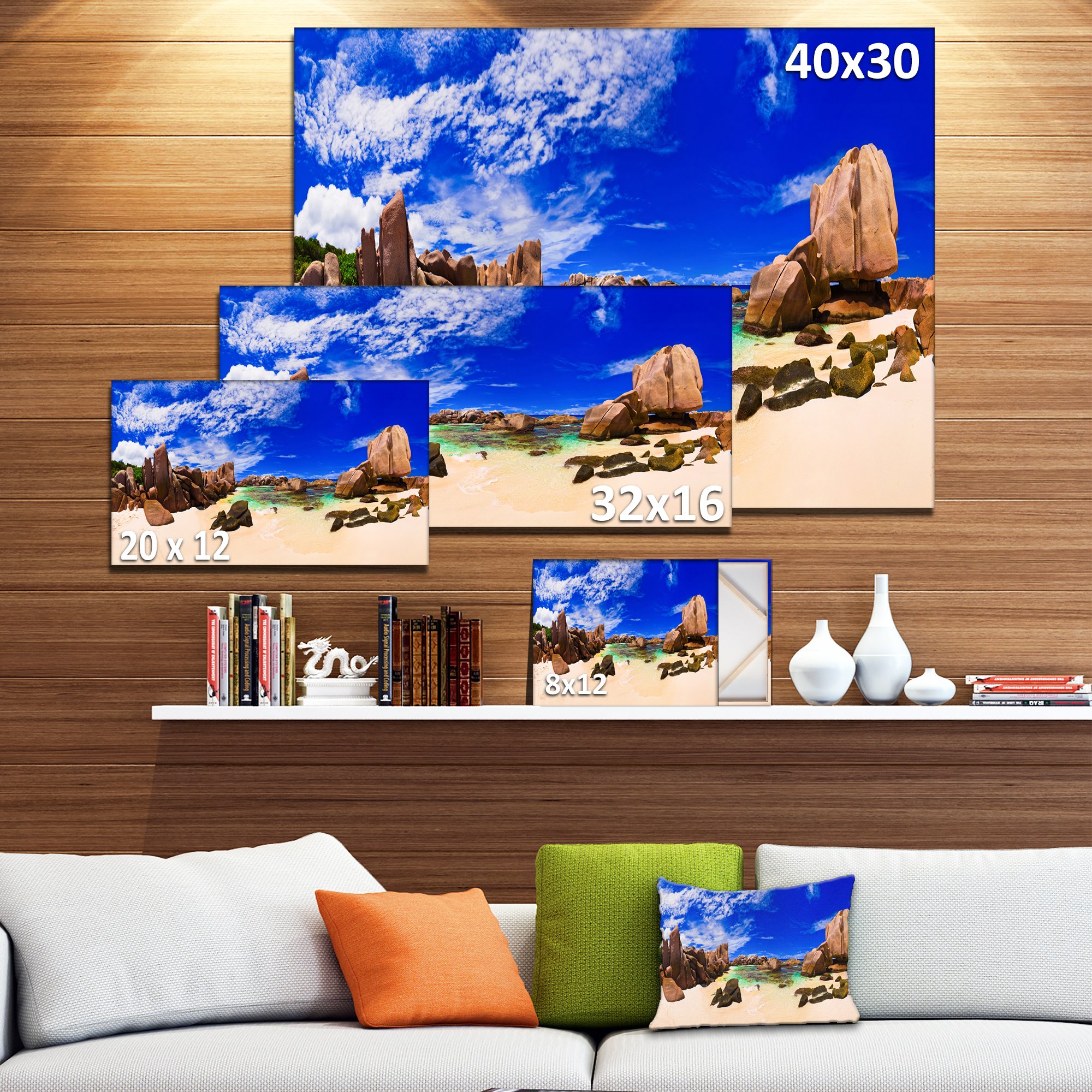 Stunning Seychelles Tropical Beach Landscape Canvas Print - Perfect for Home Decor, Office Wall Art & Coastal Themed Interiors