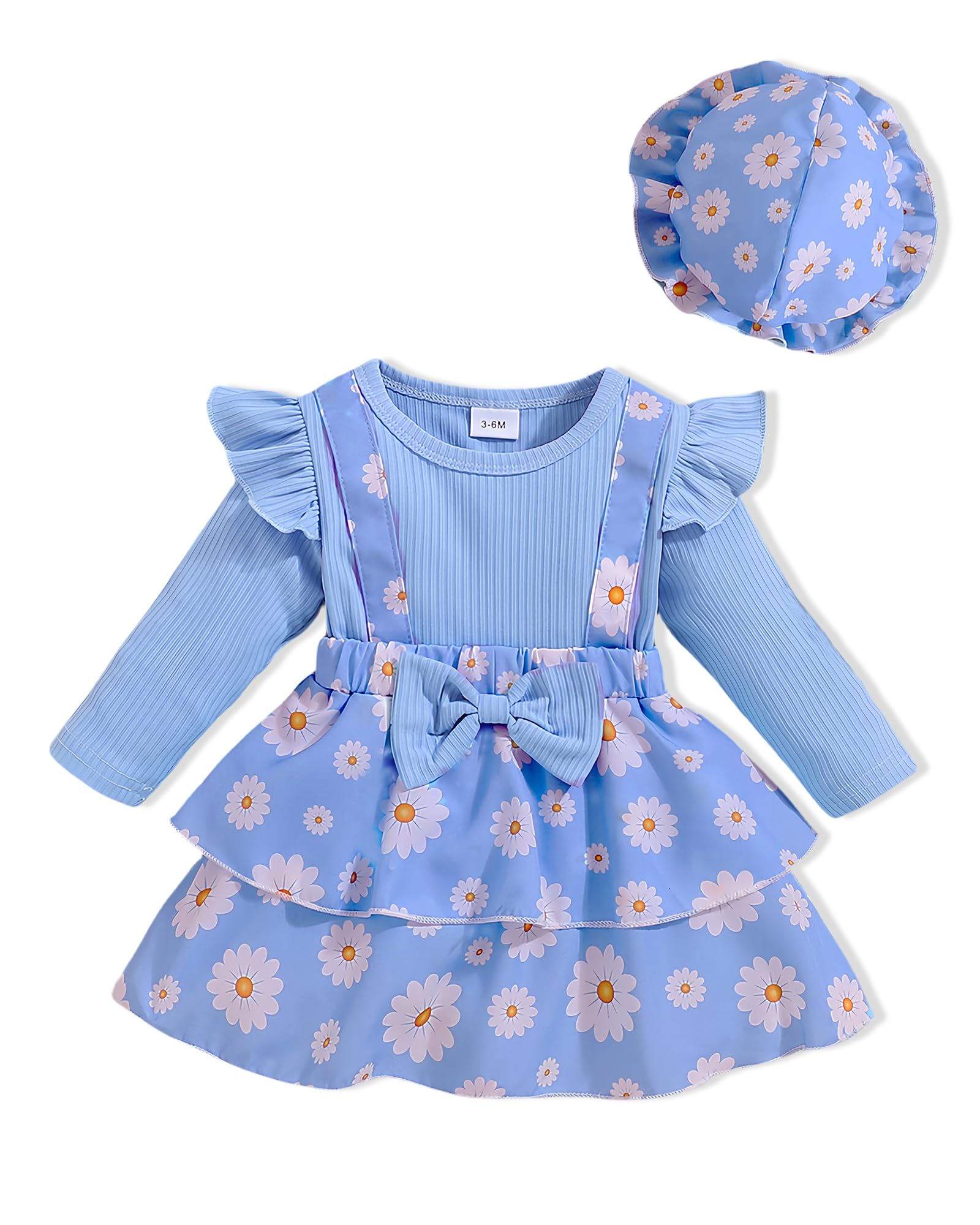 Baby Girl Summer Dress - Short Sleeve Romper Outfit with Skirt & Headband Set | Cute Infant Clothes for Playdates, Parties & Photo Shoots