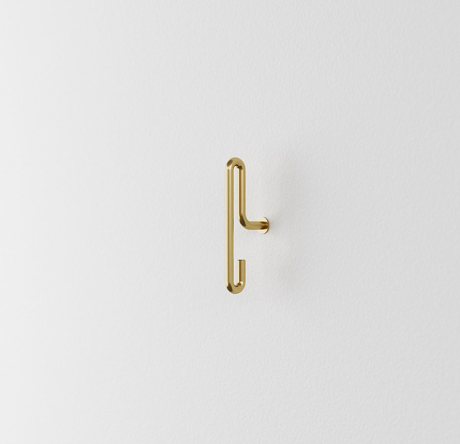 MOEBE Minimalist Wall Hooks Set of 2 - Matte Gold Small Wall Mount Hooks for Hanging Coats, Hats & Decor - Perfect for Entryway, Bedroom & Bathroom Organization