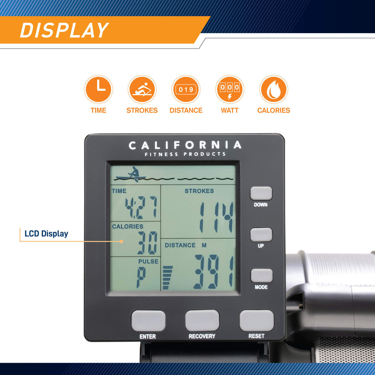 Premium Adjustable Air Resistance Rowing Machine for Home Gym - NS 7874RW | California Fitness Products - Perfect for Cardio Workouts & Full-Body Training