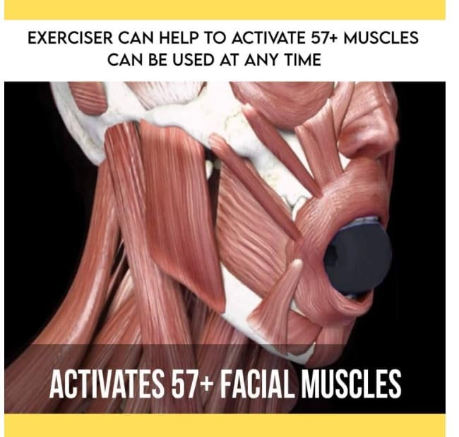 Frill Jawline Exerciser & Double Chin Reducer for Women & Men - Face & Neck Toner for Slimmer Jawline & Defined Facial Contours | Perfect for Home Workouts, Fitness Routines & Self-Care