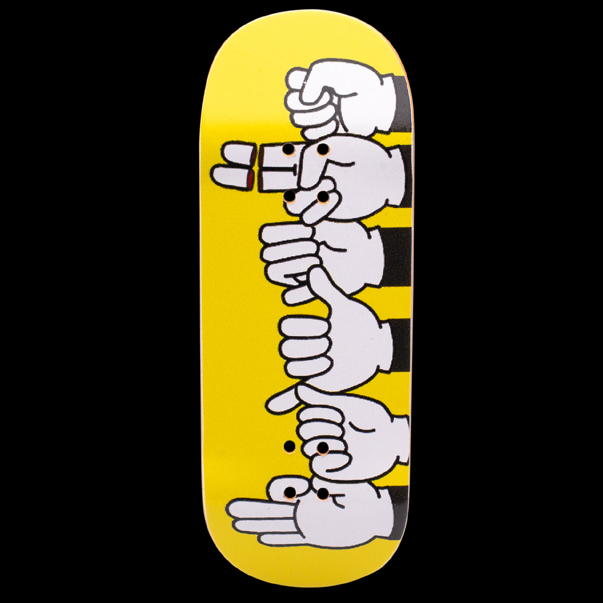 Faymus x DK Fingerboard Deck - Sign Language Yellow - Professional Skateboard Fingerboard for Tricks & Collectibles - Perfect for Skaters & Fingerboard Enthusiasts