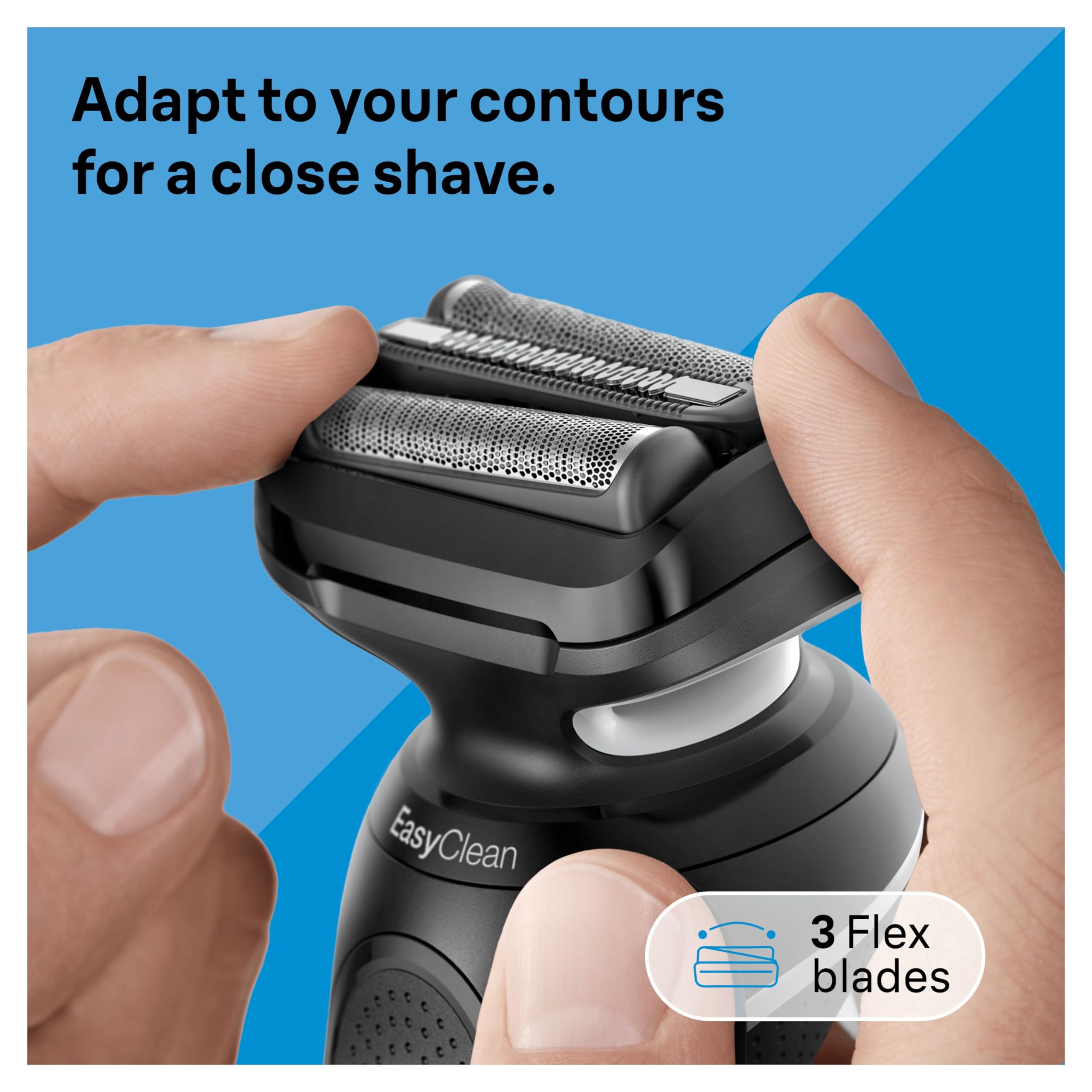 Braun Series 5 Electric Shaver for Men - Wet & Dry Waterproof Razor with Beard Trimmer, Body Groomer & Charging Stand | UK 2 Pin Plug (Model 50-W4650cs, White) | Perfect for Travel, Gym & Daily Shaving