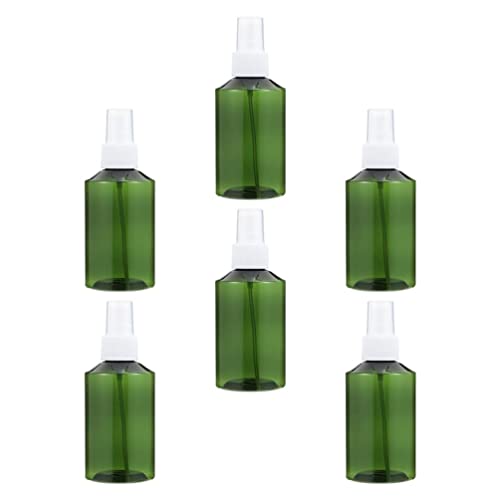 6-Pack Green Fine Mist Spray Bottles with Dust Cap - Perfect for Essential Oils, Perfumes, Cleaning Solutions & DIY Projects - Ideal for Home, Salon, Travel & Craft Use