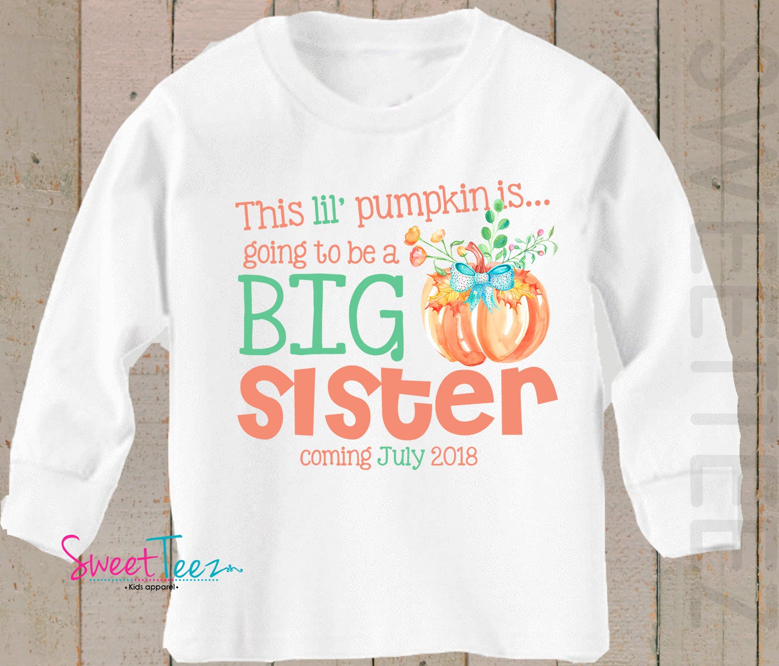 Big Brother Pumpkin Shirt - Personalized Thanksgiving T-Shirt for Pregnancy Announcement - Perfect for Family Photos & Holiday Gatherings