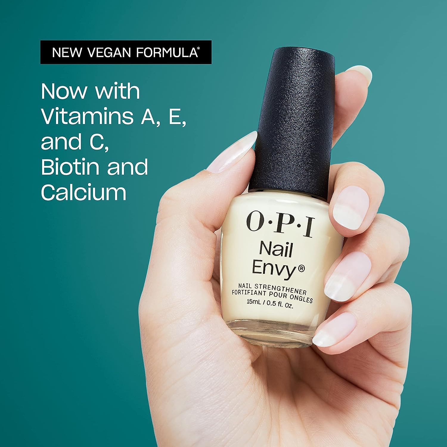 Nail Envy Nail Strengthener & Treatment - Tri-Flex Technology with Vitamins A, C, E, Biotin & Calcium | Fortifying Nail Care Solution for Stronger, Healthier Nails | Perfect for Brittle, Weak or Damaged Nails at Home or Salon
