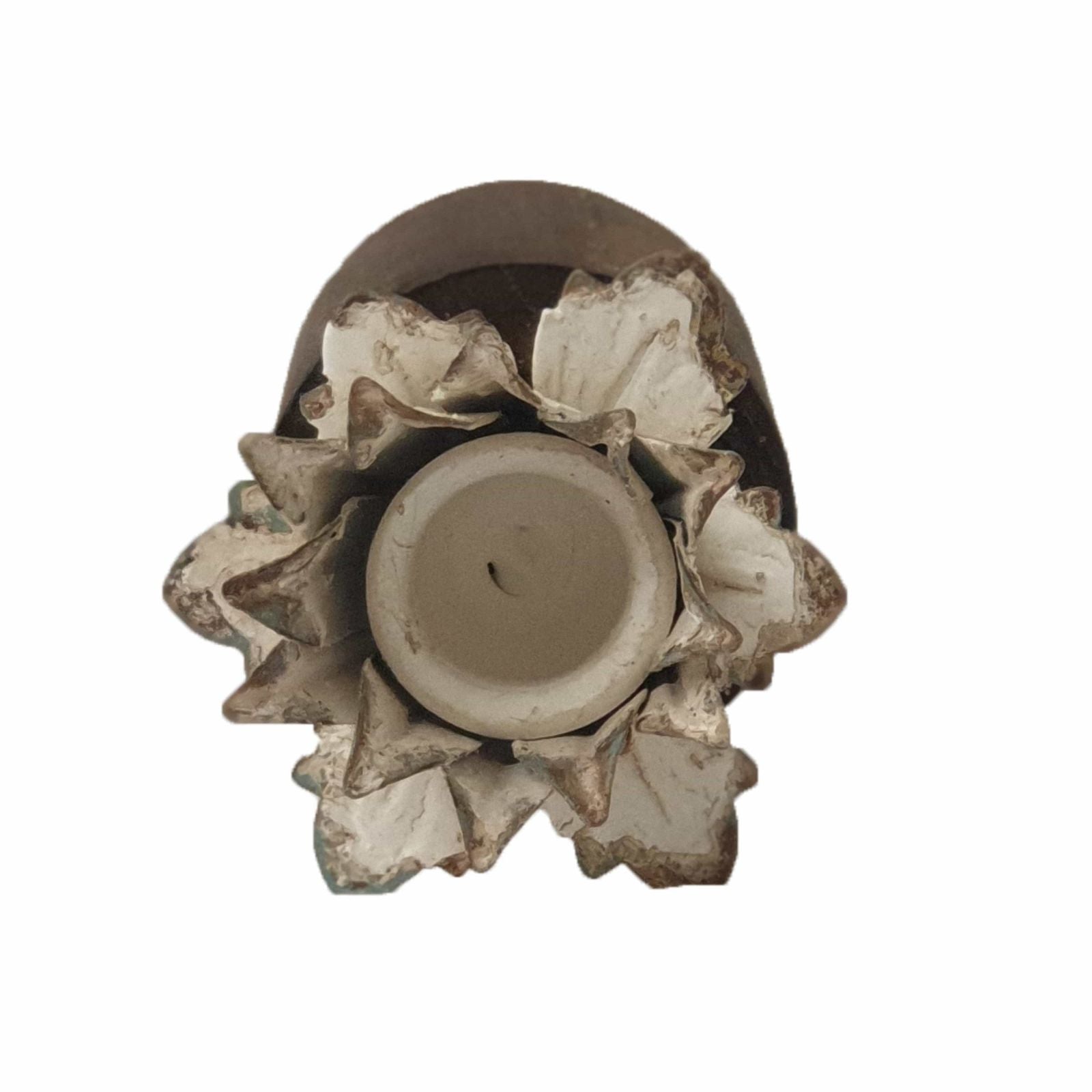 Urban Style Metal Flower in Bloom Candle Holder with Wooden Base - Perfect for Home Decor, Wedding Centerpieces & Romantic Ambiance