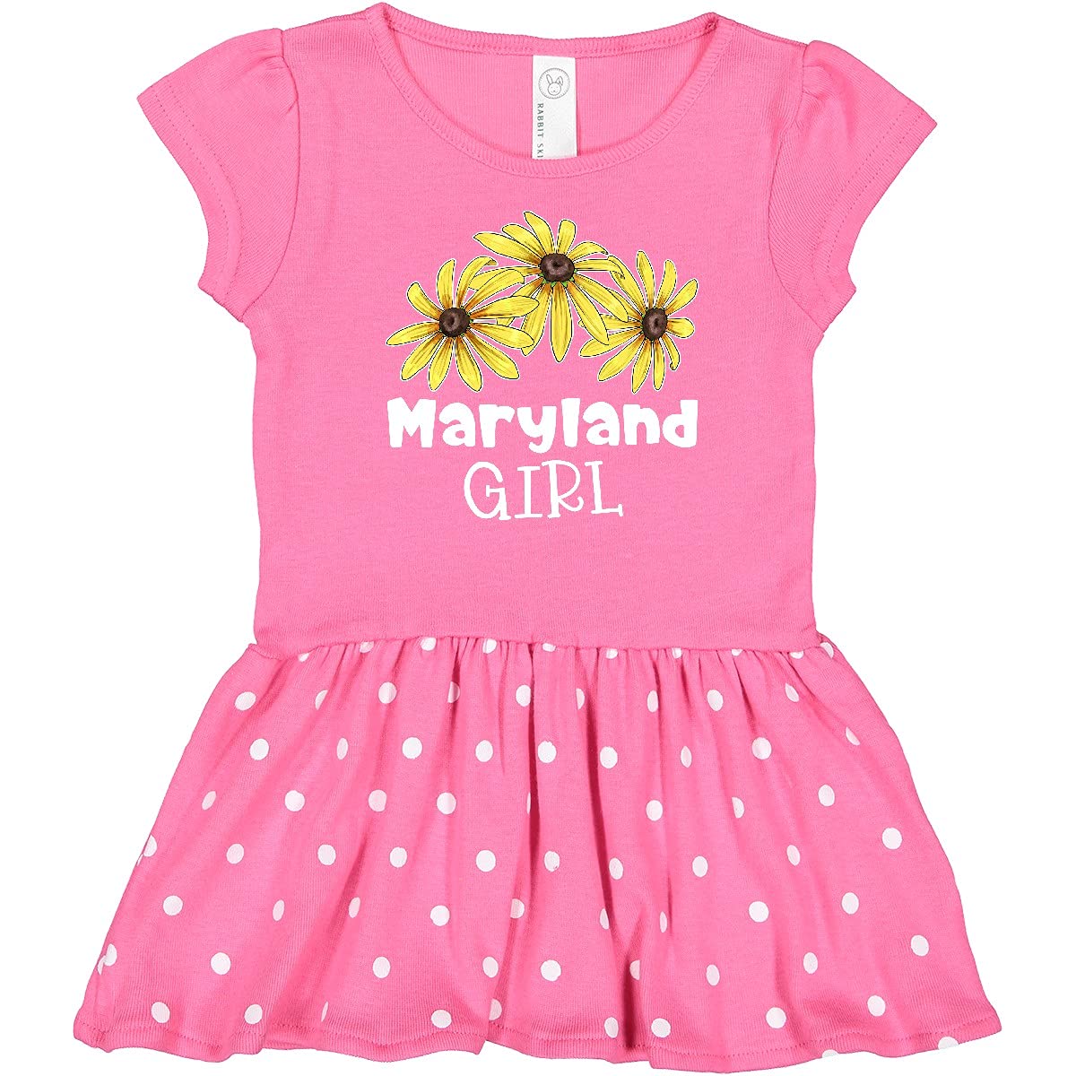 Inktastic Maryland Girl Black Eyed Susans Flowers Baby Dress - Cute Floral Outfit for Infants, Photo Shoots & Special Occasions