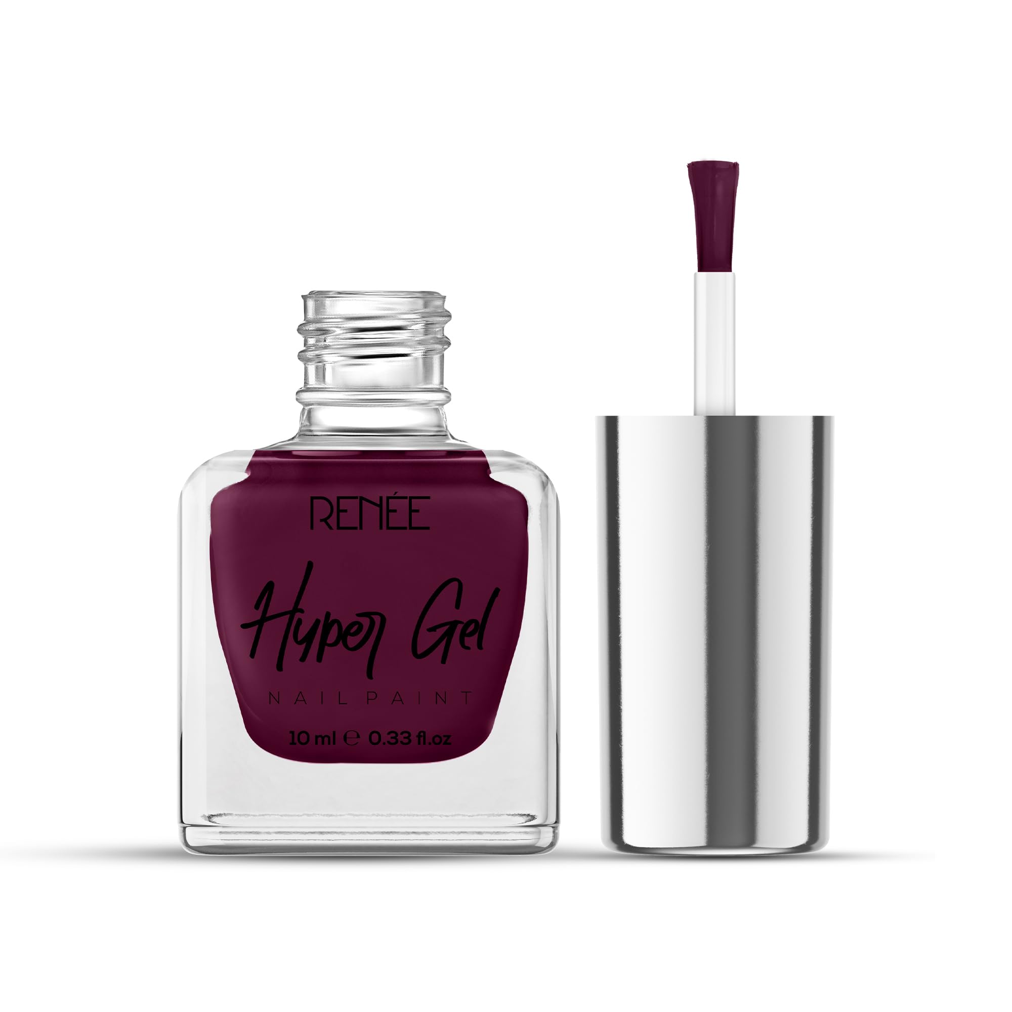 RENEE Hyper Gel Nail Polish - French Plum 10ml | Quick Drying, High Shine, Long Lasting & Chip Resistant | Vegan, Acetone & Paraben Free | Perfect for Manicures, Pedicures & Nail Art Designs
