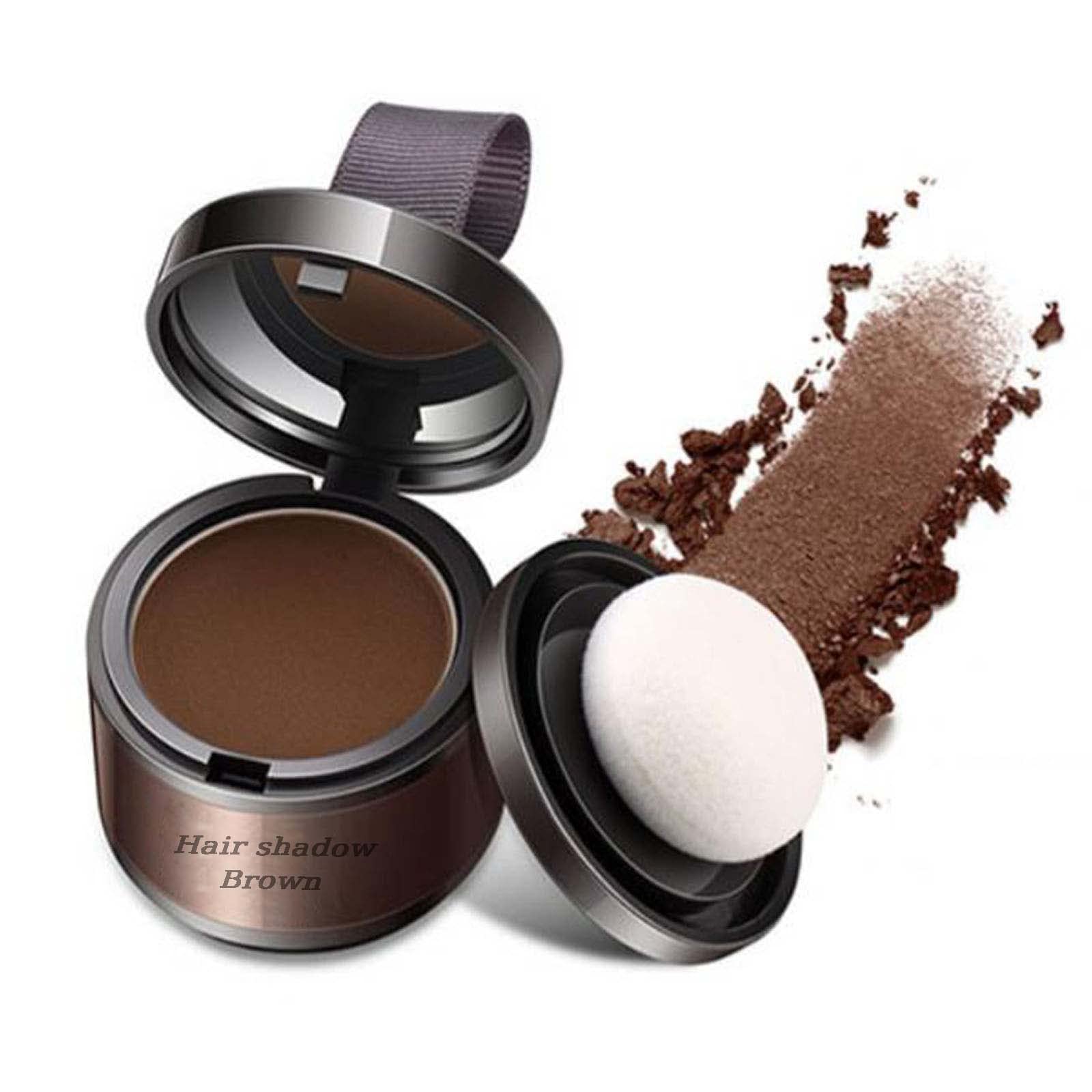 Instant Hairline Shadow Powder - Quick Cover Grey Hair Root Concealer for Eyebrows & Beard | Windproof & Sweatproof Hairline Powder for Men & Women (Brown) | Perfect for Touch-Ups, Daily Use & Special Occasions