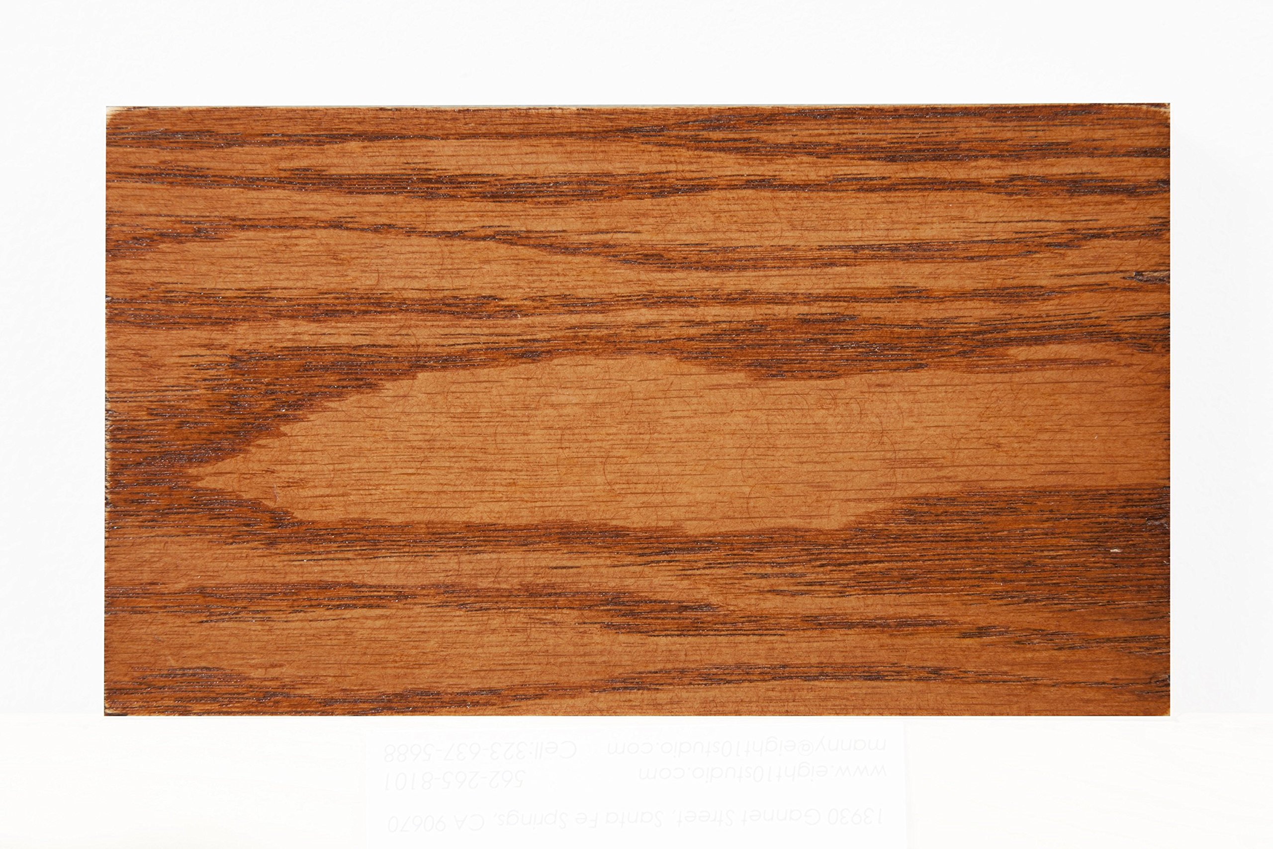 Oak TV Stand for Living Room - 38 Inch Wide Mission Style Monitor Riser with Cherry Finish (12