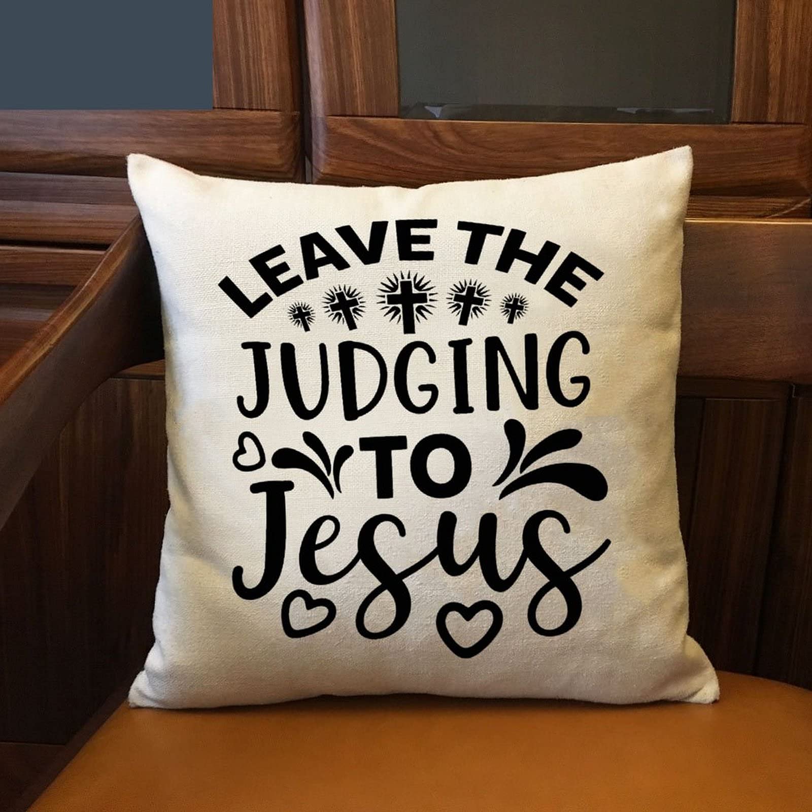 Religious Christmas Pillow Cover - Bible Quotes & Jesus Scripture Christian Home Decor for Sofa, Couch - Inspirational Gift for Holidays, Birthdays & Daily Comfort