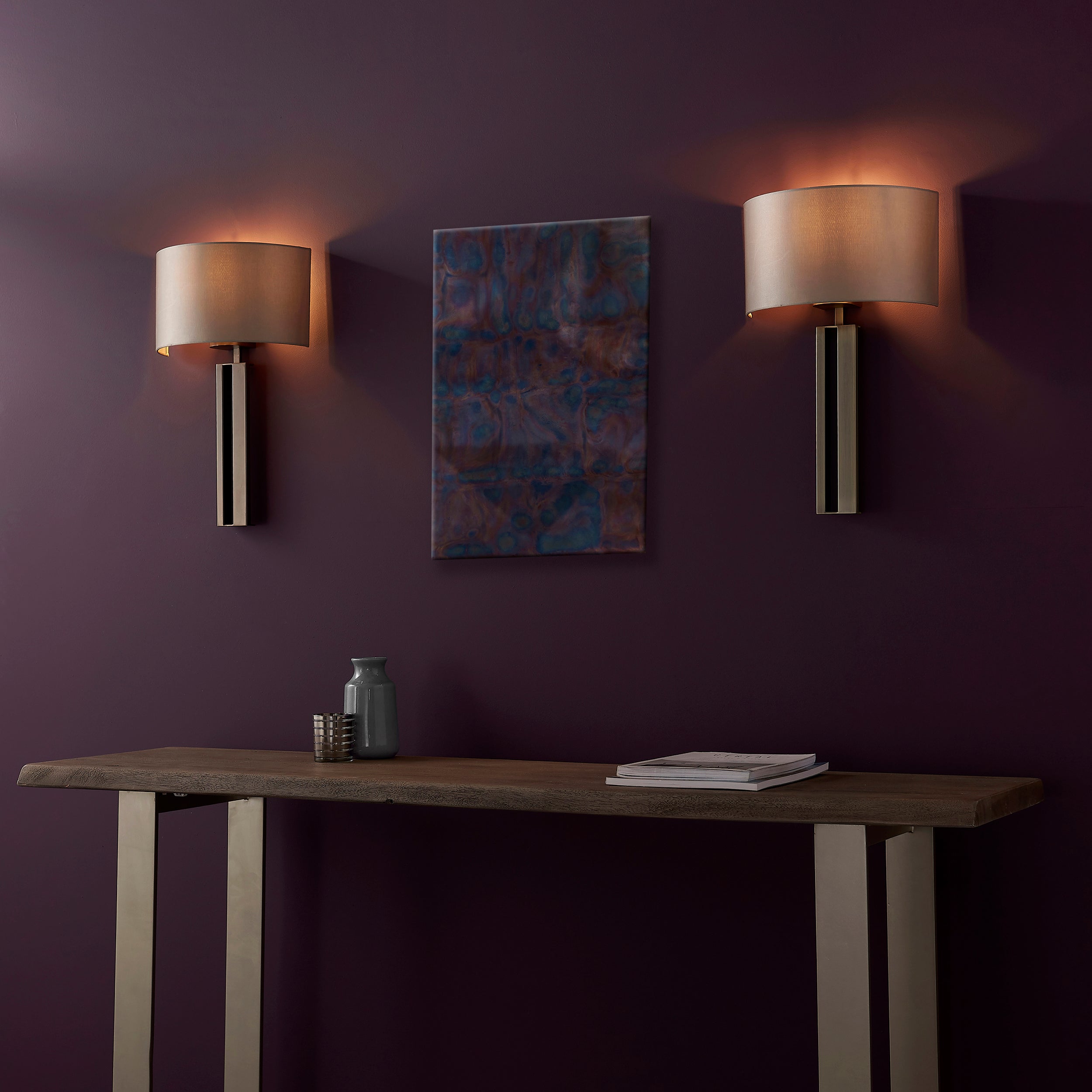 Blake Wall Light in Bronze & Antique Brass Finish - Elegant Vintage Sconce for Bedroom, Living Room, and Hallway Lighting