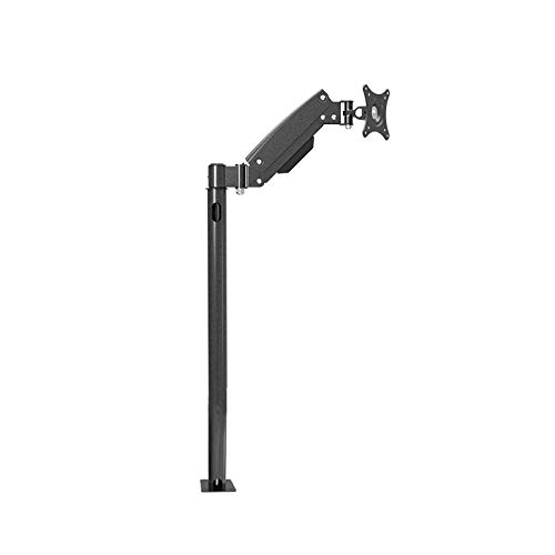 Premium Adjustable Gas Spring Floor Stand for 13-27 Inch LCD Monitors & TVs - Heavy Duty Single Monitor Mount Holds up to 22 lbs (10kg) - Perfect PC Stand for Home Office, Gaming Setup, or Living Room Sofa Side Placement