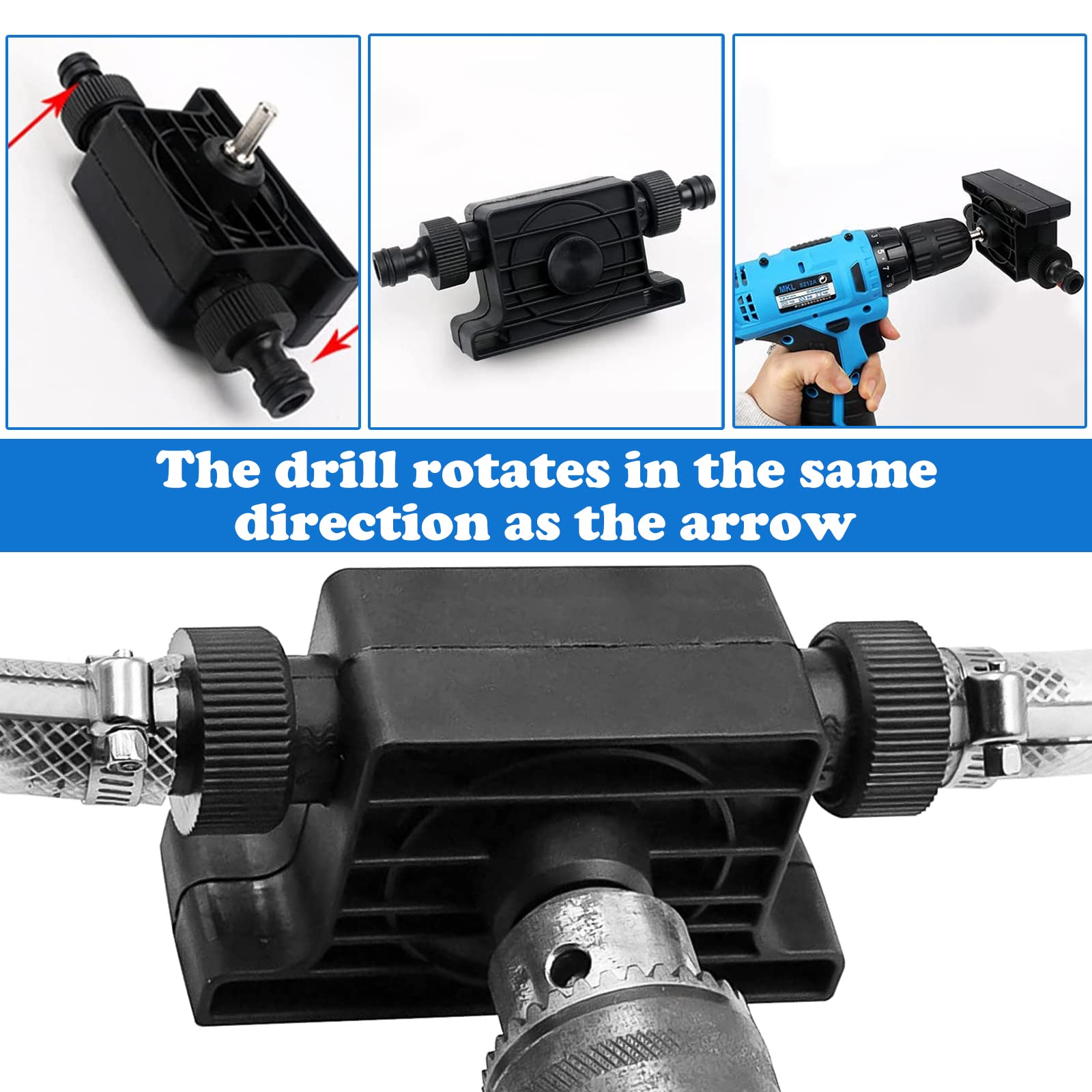 Portable Electric Mini Drill Pump - Self-Priming Liquid Transfer Pump for Oil & Water - Fast Flow for Automotive, Home & DIY Use