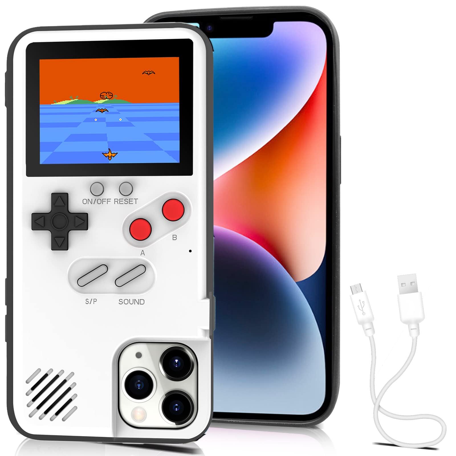 168 Built-in Mini Games Phone Case for iPhone 11 - White Retro Gaming Cover | Perfect for Commuting, Travel & Entertainment
