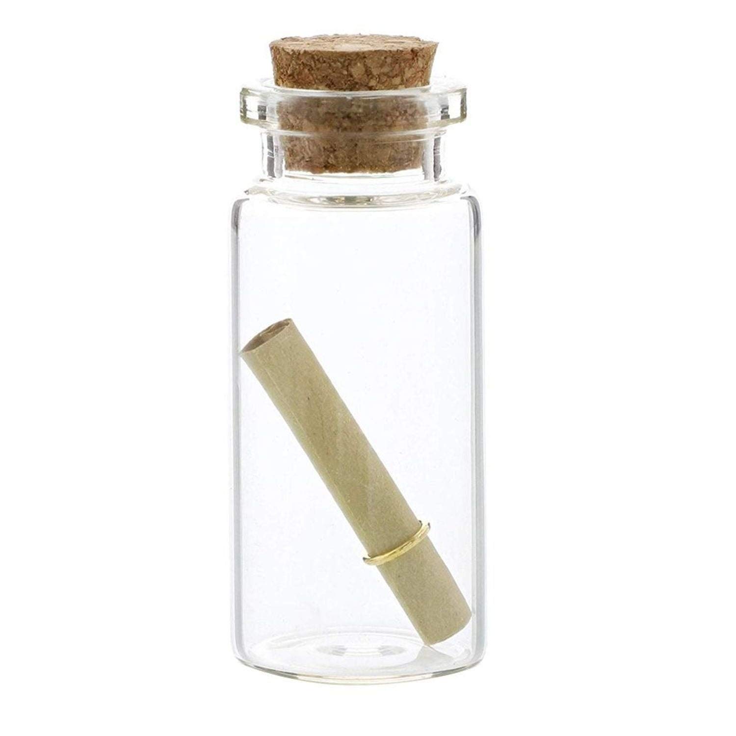 48 Pack Glass Message in a Bottle with Cork - 10ml Mini Bottles for Wedding Favors, Candy, DIY Crafts, Party Decorations - Perfect for Beach Themed Events, Bridal Showers, and Gift Giving