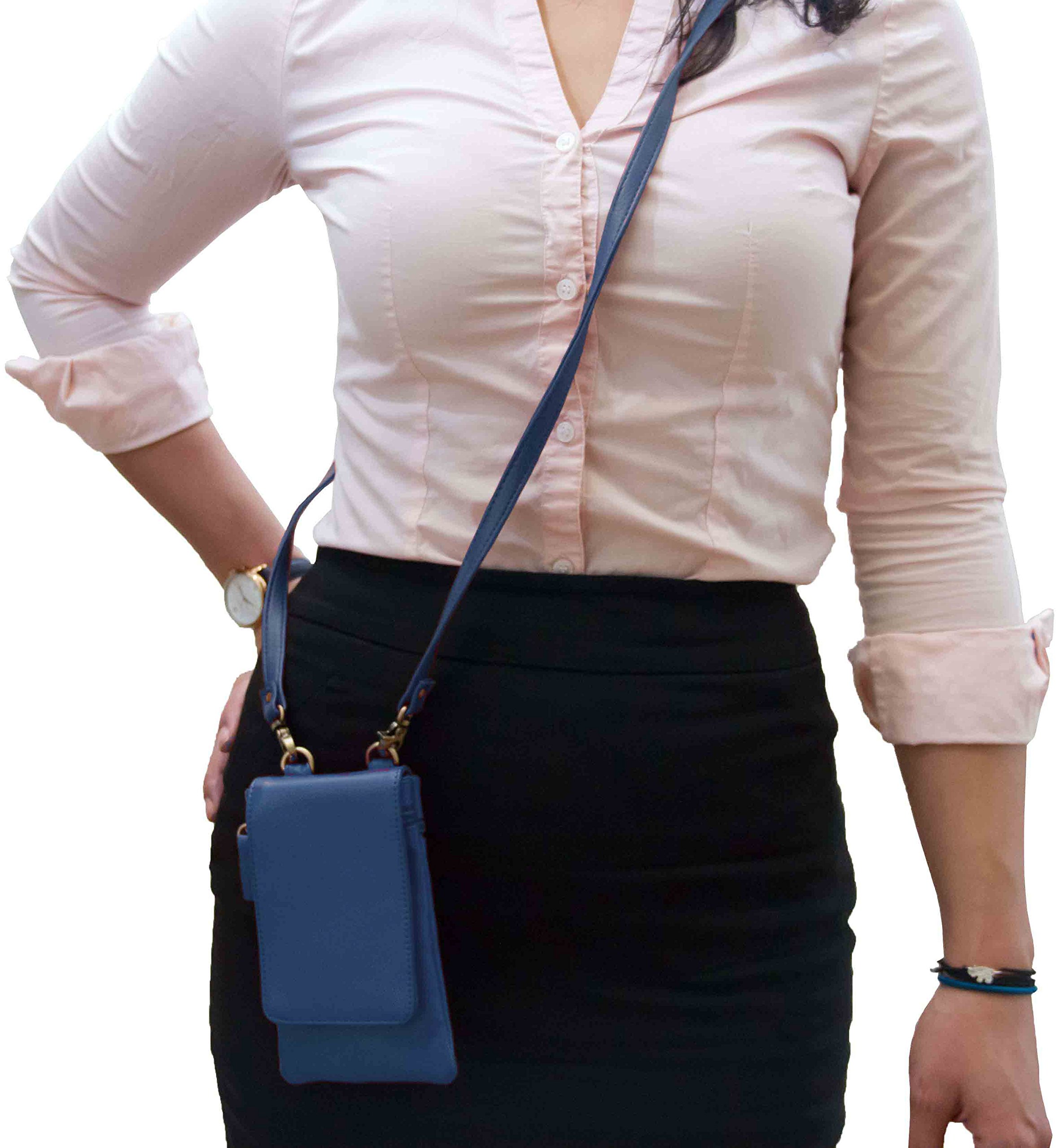 Genuine Cowhide Leather Mini Crossbody Wallet Shoulder Bag for Women - Stylish Night Out Purse, Compact Phone Holder for Parties, Travel & Daily Use