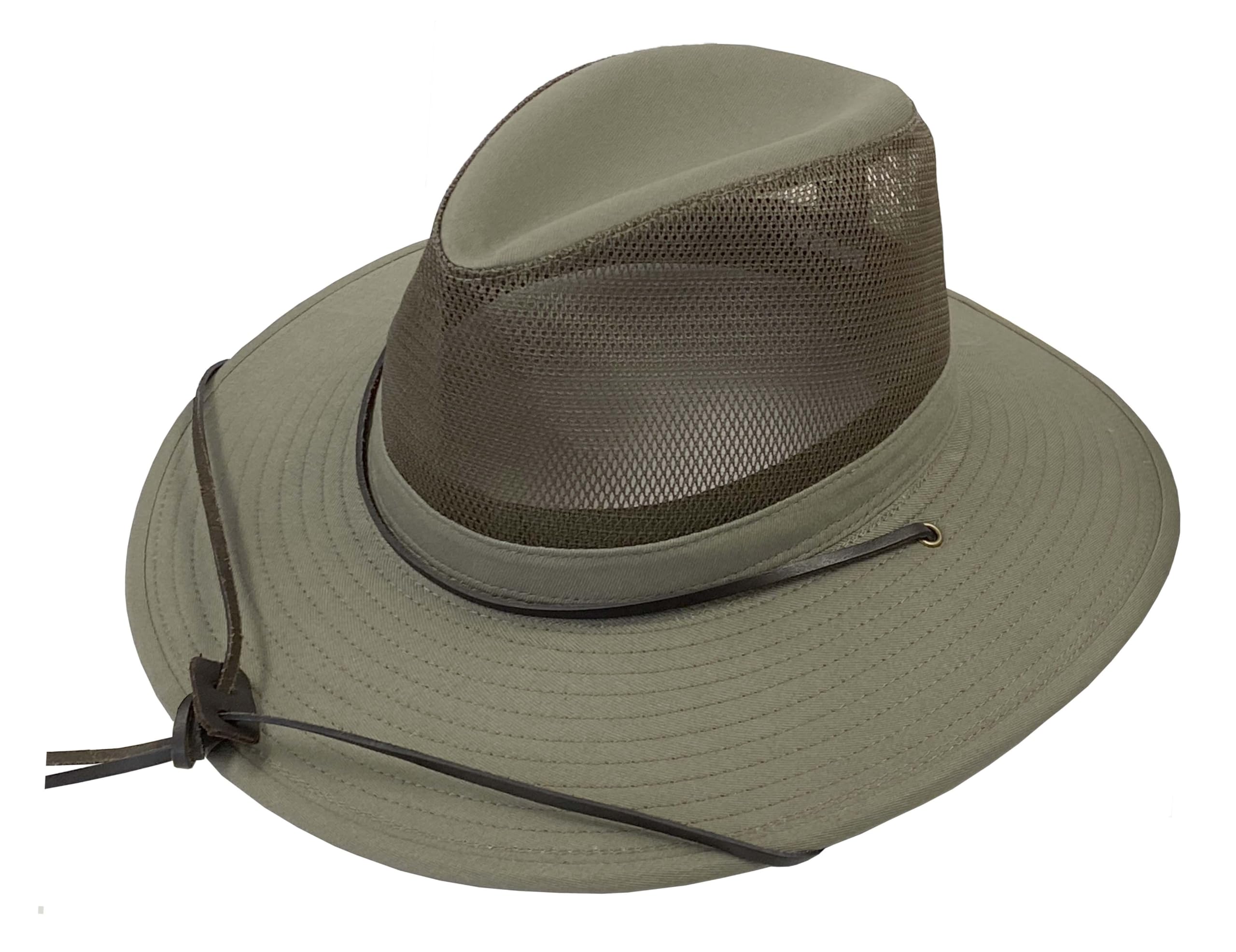 Broner Solarweave Breezer Hat for Men - Mesh Crown & Chinstrap for Outdoor Activities