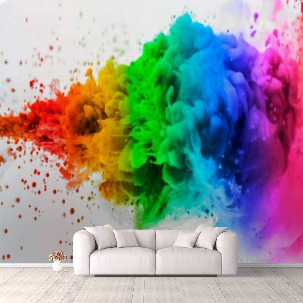 3D Abstract Watercolor Wallpaper - Self-Adhesive Peel & Stick Wall Mural for Bedroom, Living Room, Dorm Decor - Acrylic Ink Design for Walls, Ceiling & Wardrobes - Easy DIY Home Renovation & Interior Design Upgrade