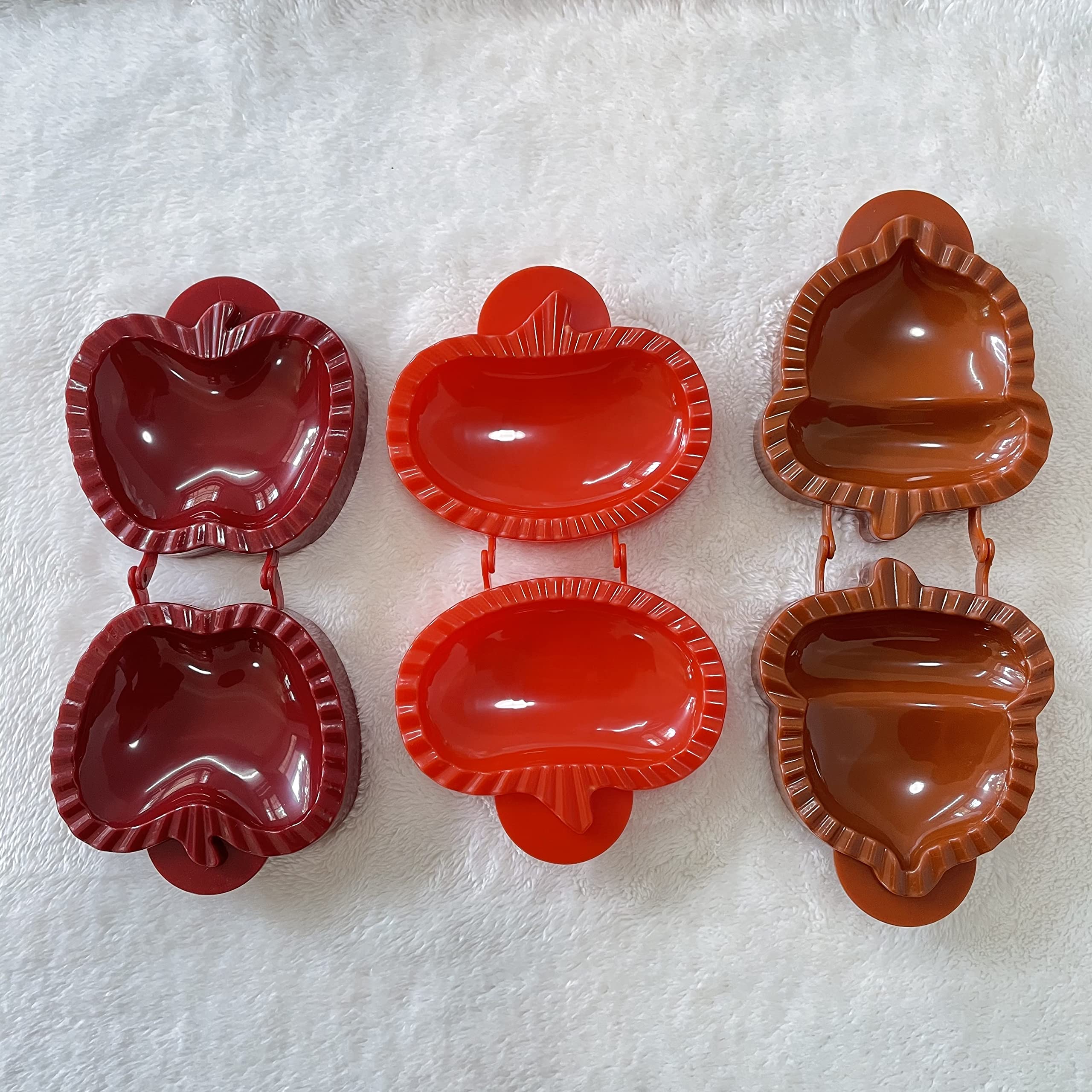 3 Pack Dough Presser Pocket Pie Molds - Apple, Pumpkin & Acorn Shaped Hand Pie Maker for Party, Potluck & Holiday Baking - Perfect for Thanksgiving, Christmas & Family Gatherings