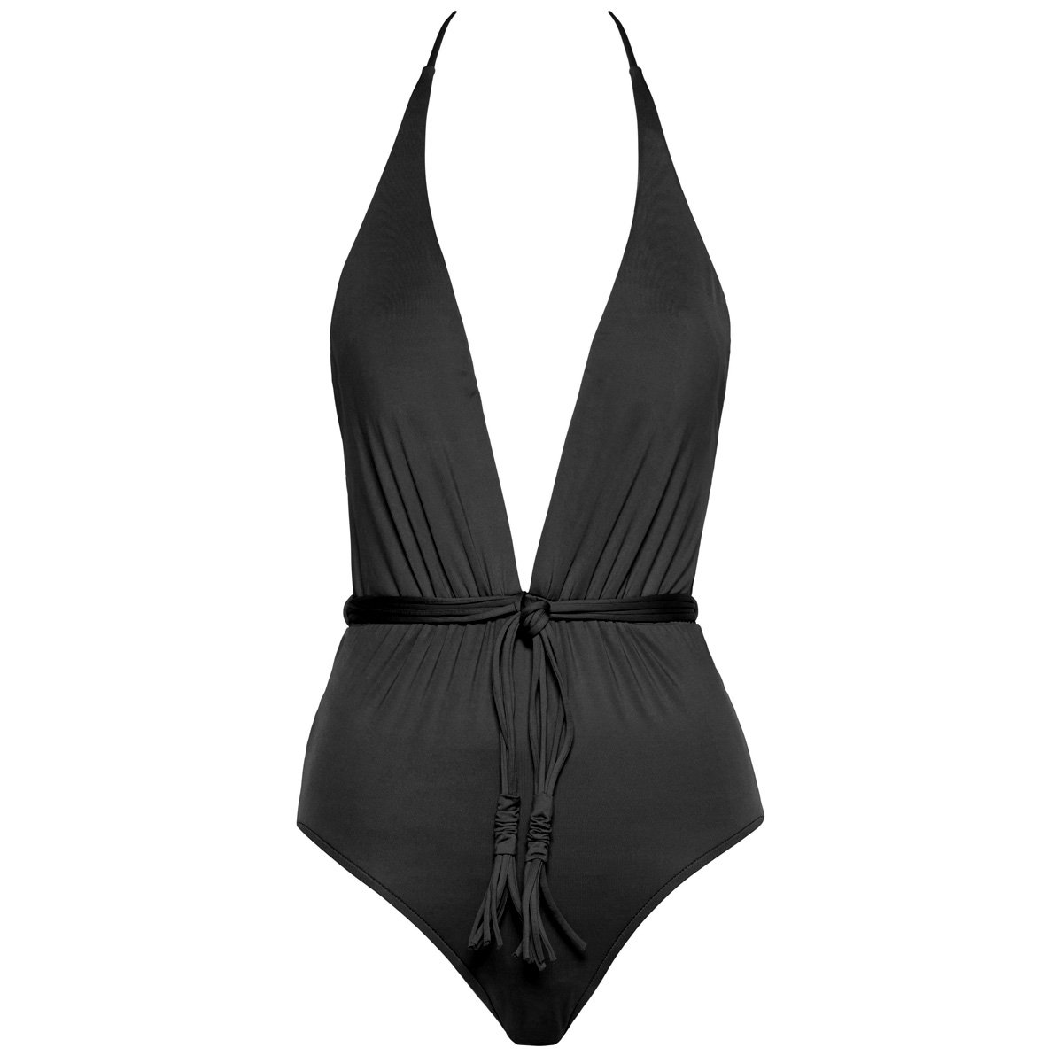 Seafolly Women's Deep V One Piece Swimsuit with Adjustable Belt Tie - Perfect for Beach Vacations, Pool Parties & Summer Getaways