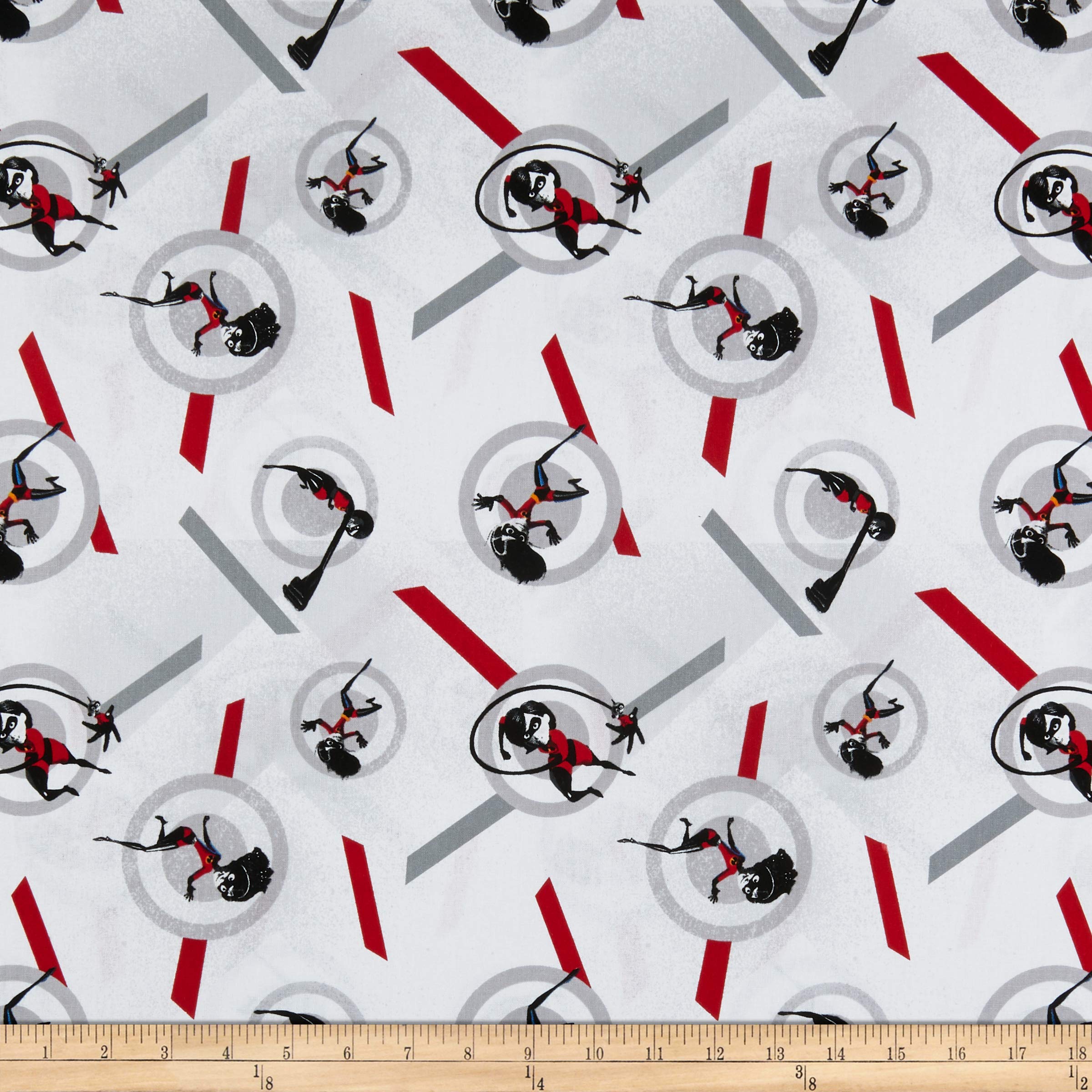 Disney The Incredibles 2 Mrs. Incredible & Violet Quilt Fabric - Cream Cotton Fabric by The Yard for DIY Quilting, Sewing Projects & Home Decor