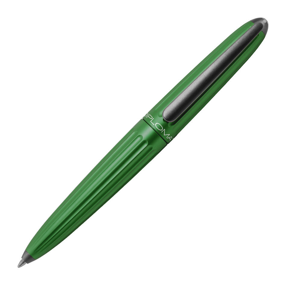 Diplomat Aero EasyFlow Ballpoint Pen - Premium Green Ink Retractable Pen for Smooth Writing - Perfect for Office, School & Business Gifts