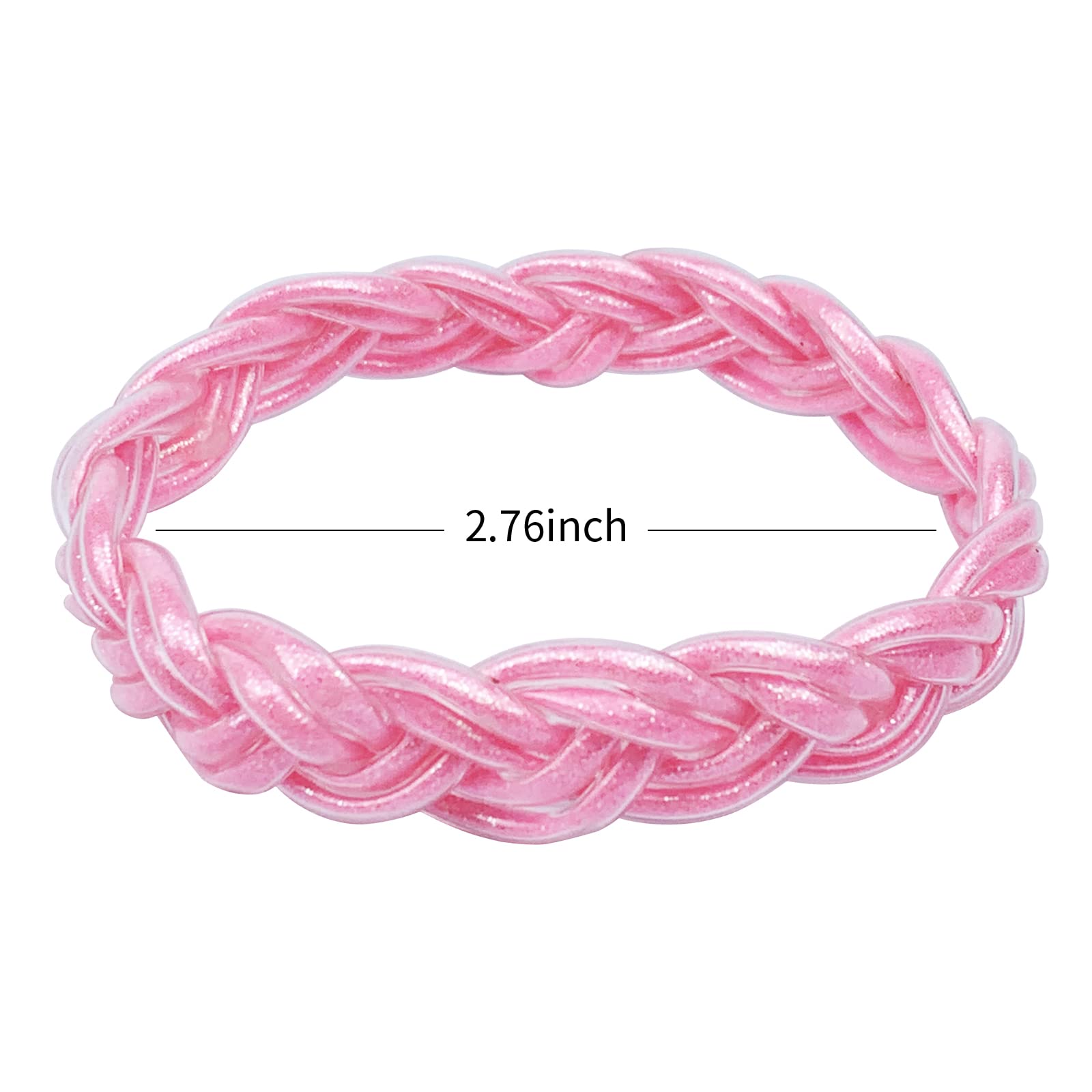 YBMYCM Glitter Jelly Bangles Bracelets for Women - Sparkly Silicone Stretch Bracelets Set (6-Pack) - Perfect for Parties, Festivals, Gifts and Everyday Wear