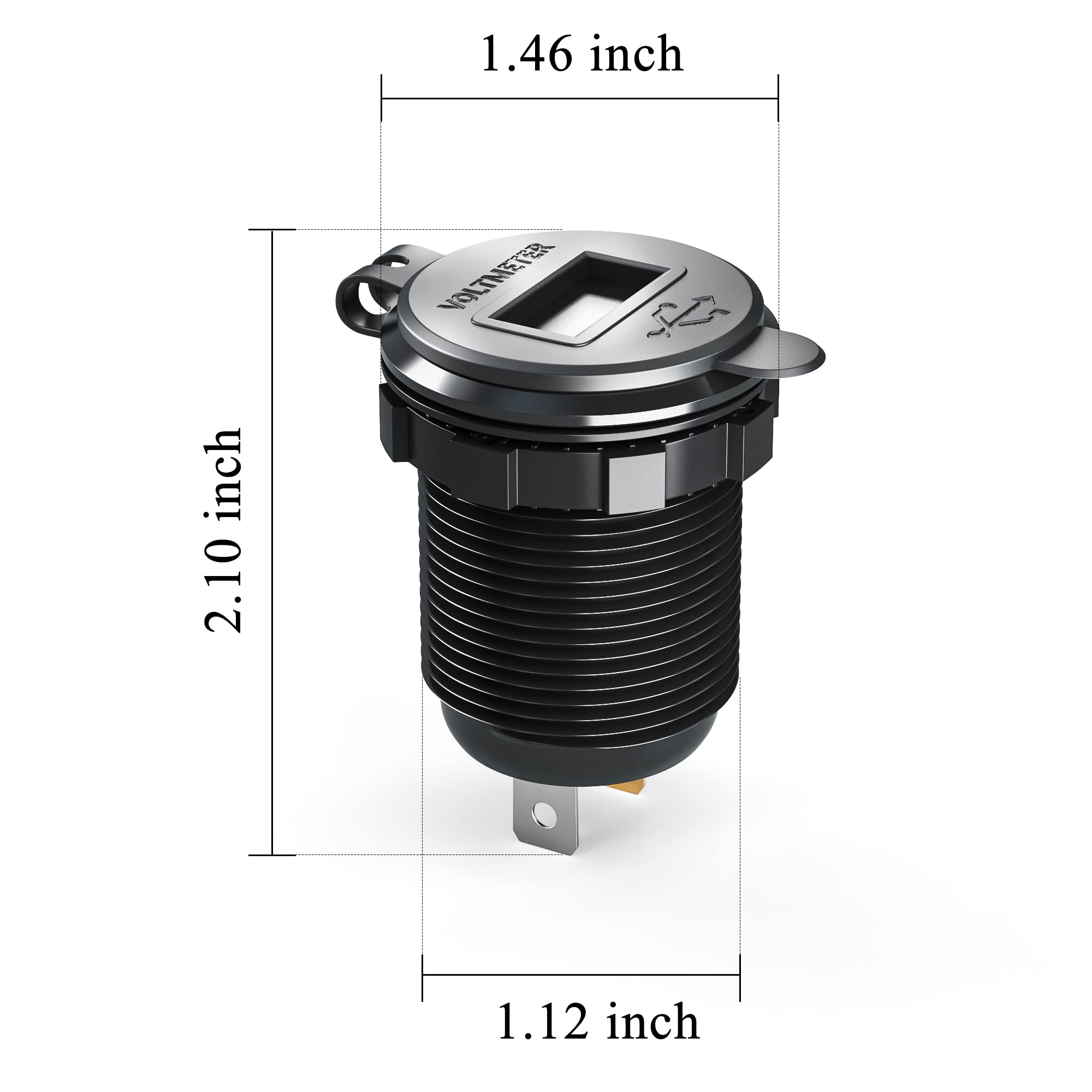 10L0L Golf Cart Charger with Dual USB Ports - 5A Fast Charging for Club Car, EZGO & Yamaha - Perfect for On-Course Power Needs