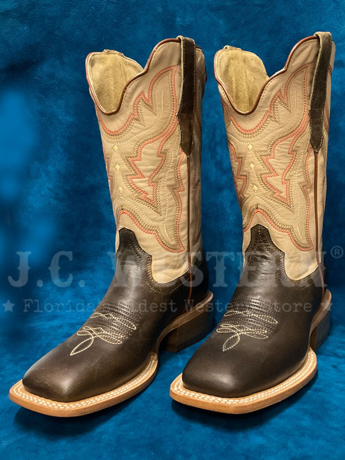 R.Watson WRL0006 Women's Western Cowhide & Goat Leather Boots - Mad Brown - Perfect for Country Rides, Rodeos & Casual Outings