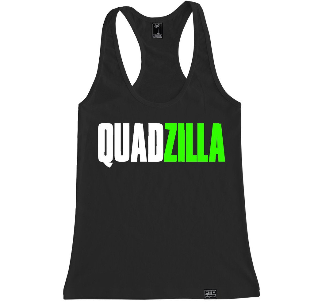 FTD Apparel Women's QuadZilla Racerback Tank Top - Breathable Workout Shirt for Gym, Running & Yoga | Moisture-Wicking Athletic Top for Women