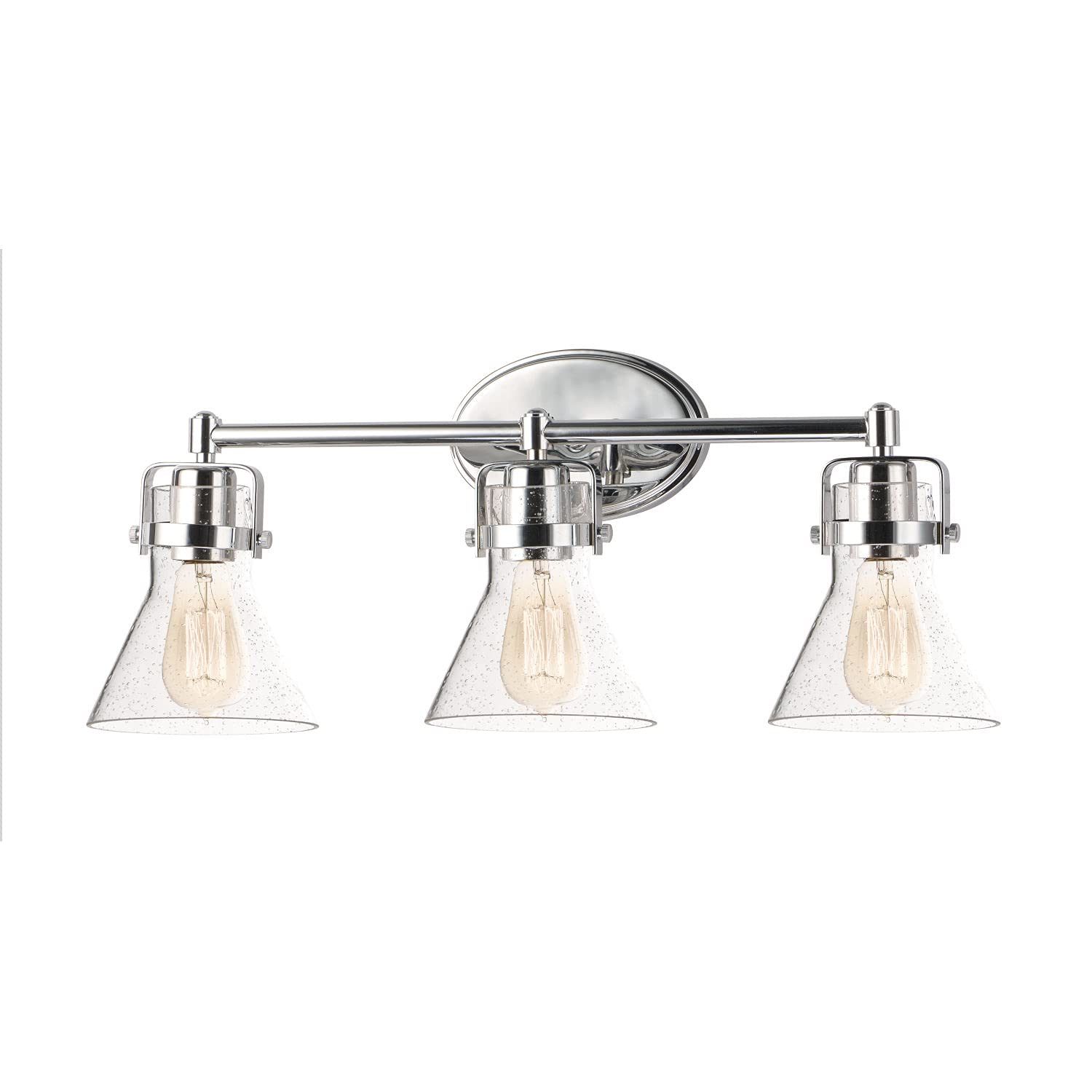 Maxim 26113CDPC/BUI Seafarer 3-Light Bathroom Vanity Set - 180W Polished Chrome Finish for Modern Coastal Bathroom Decor