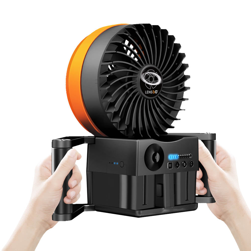 Typhoon 1 Compact Portable Handheld Photography Studio Fan - Professional Wind Machine for Photo Shoots, Video Production & Makeup Styling