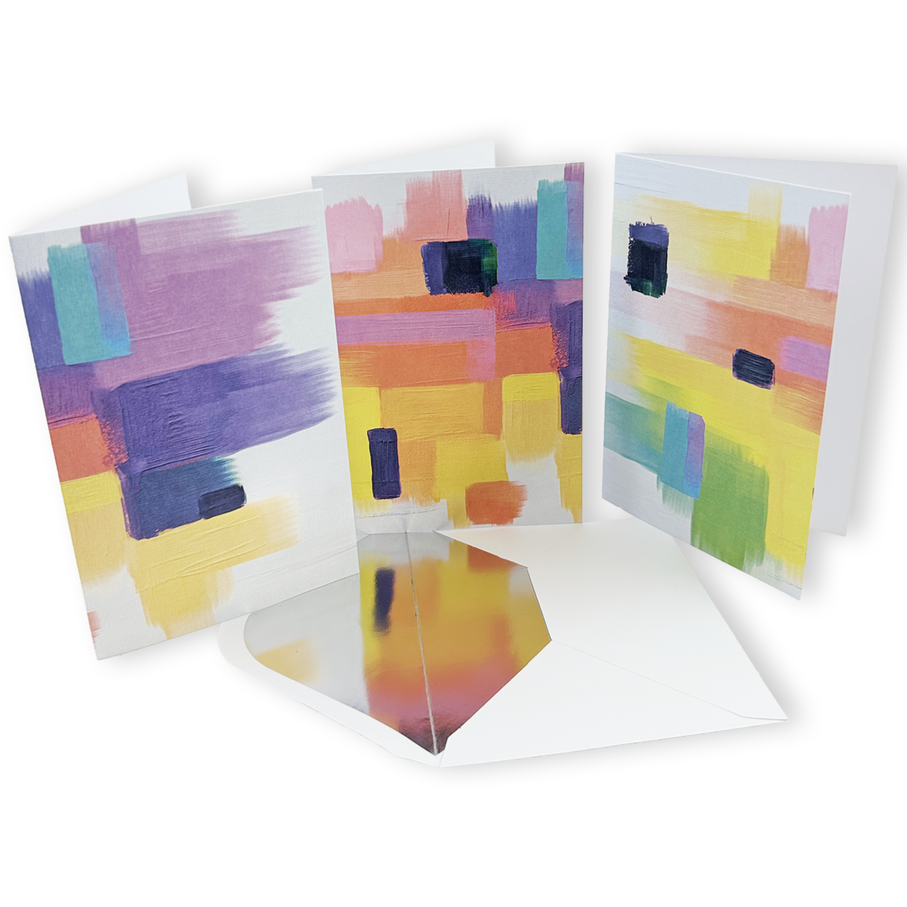 Abstract Composition Thank You Note Card Set - Elegant Blank Greeting Cards for Appreciation, Gratitude & Special Occasions | Perfect for Weddings, Birthdays & Corporate Events