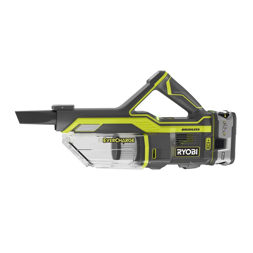 Ryobi 18V ONE+ Cordless Stick Vacuum Cleaner with EverCharge Technology - Lightweight, Powerful for Hardwood Floors & Carpets - Perfect for Home, Office & Car Cleaning