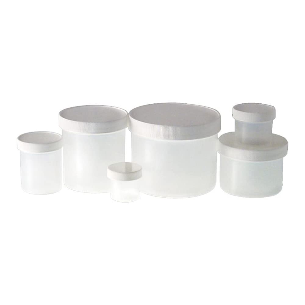1 oz Natural Polypropylene Jar with 43-400 White Polypropylene Unlined Cap - Pack of 644 | Ideal for Cosmetics, Pharmaceuticals & Laboratory Storage
